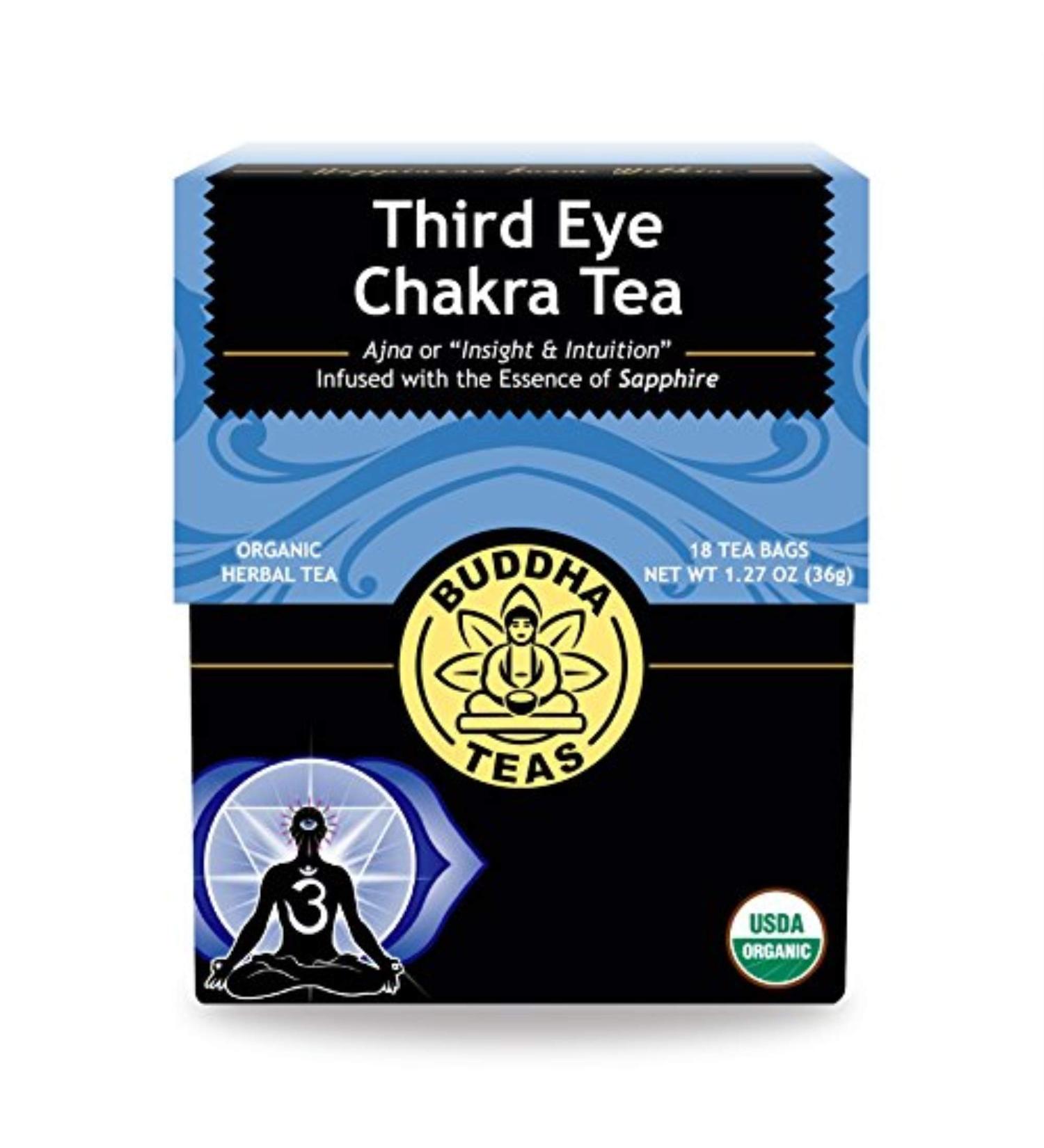 Buddha Teas Organic Third Eye Chakra Tea - USDA & OU Kosher, 18 Bleach-Free Bags - Buy Online on GoSupps.com