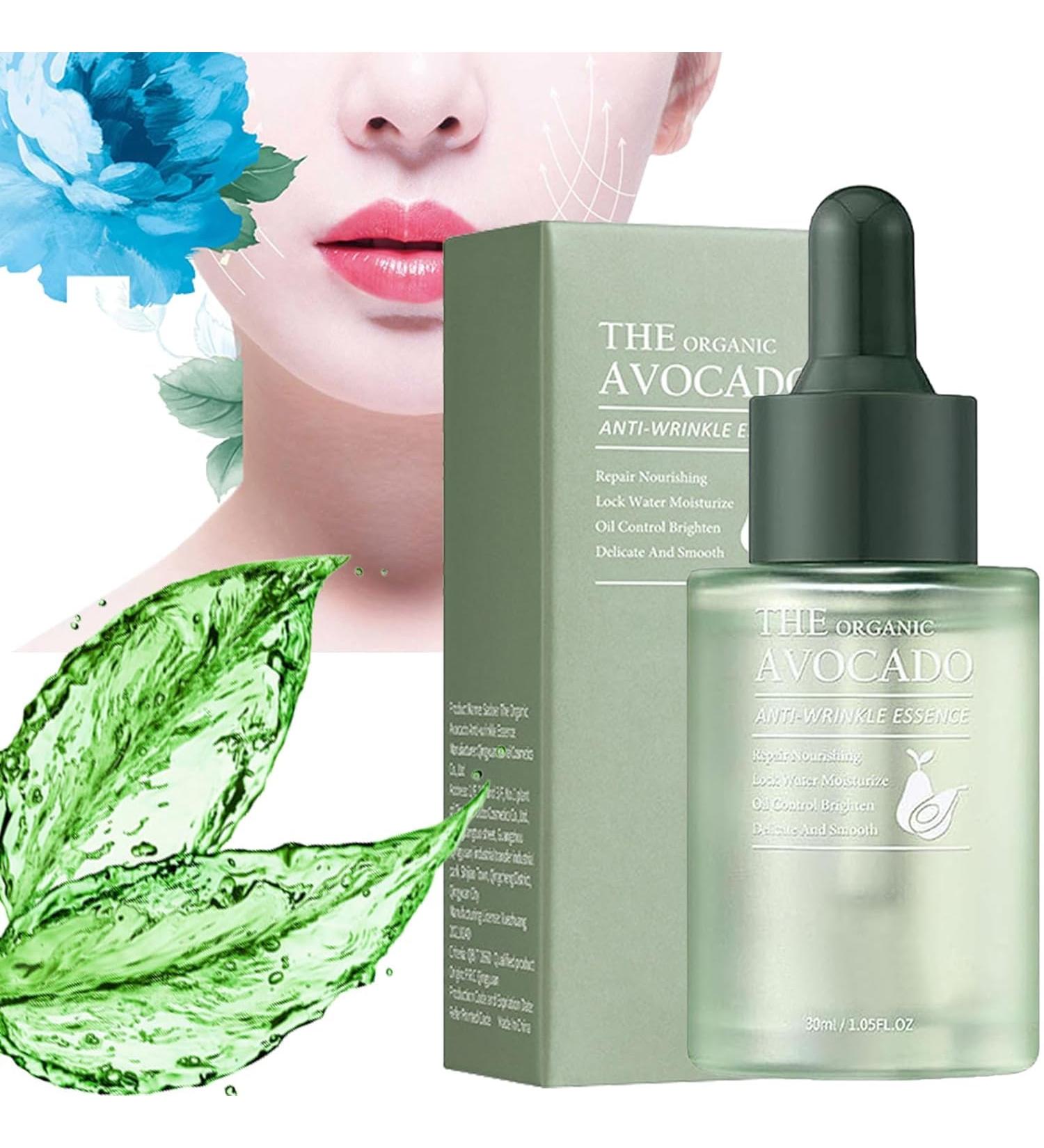 Saoore Organic Avocado Anti-Wrinkle Serum Moisturizing and Hydrating Organic Avocado Anti-Wrinkle Essence Saoore Anti-Aging Serum Fades Wrinkles Repairs and Nourishes (1 pcs) - Buy Online on GoSupps.com