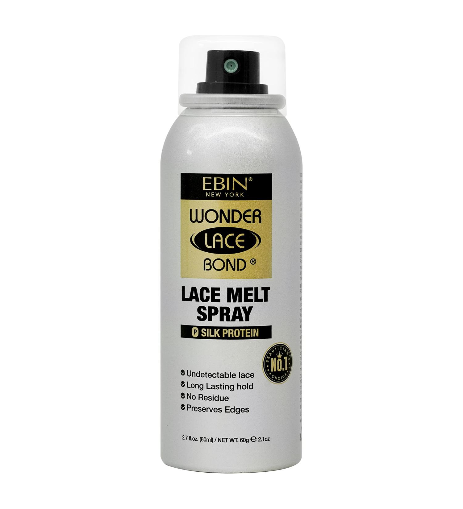 EBIN NEW YORK Wonder Lace Melt Aerosol Spray | Long Lasting Hold | Silk Protein + Biotin Infused | 2.7oz Pack of 1 - Buy Online on GoSupps.com