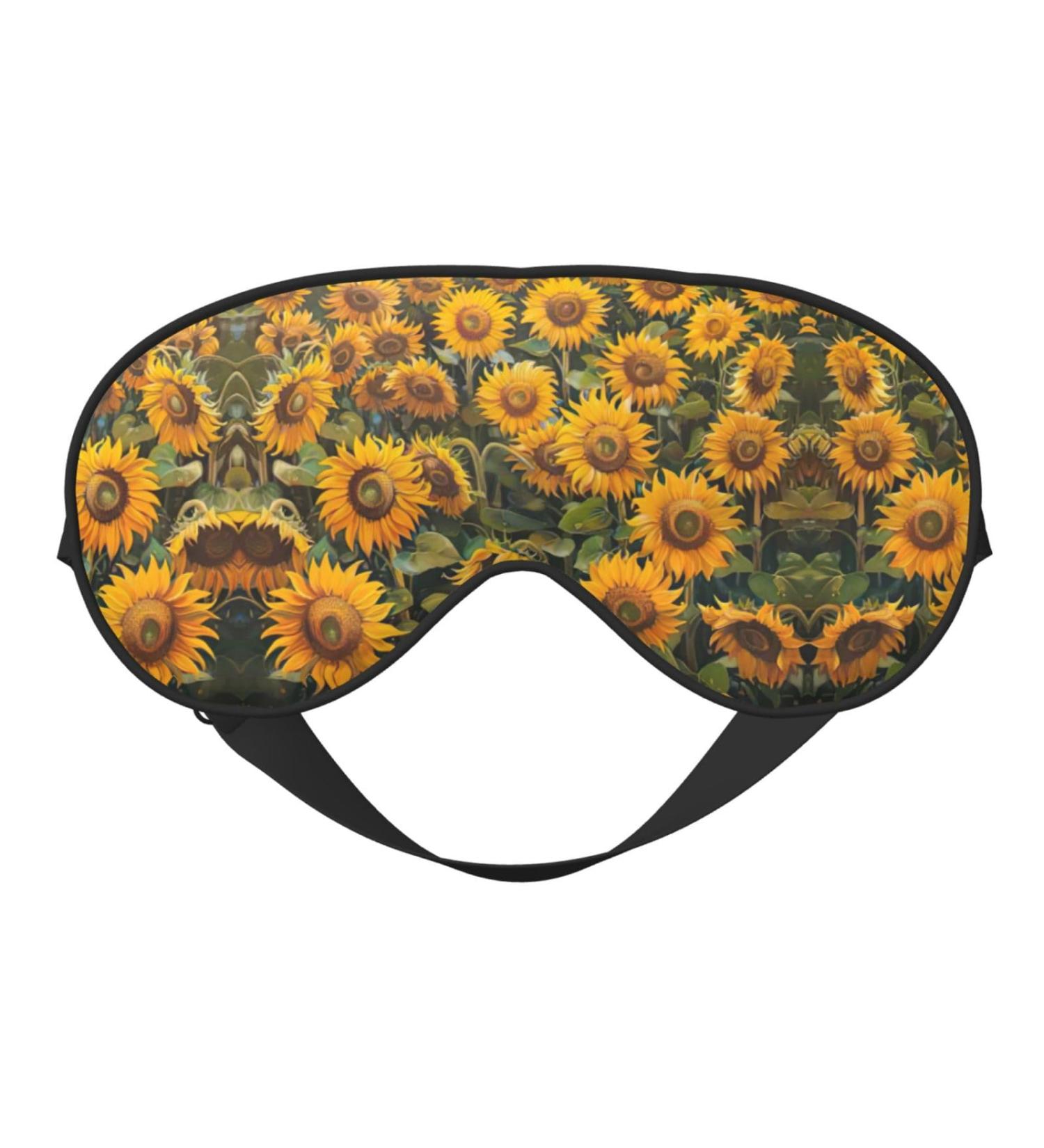 Sunflowers Print Double-Sided Eye Mask | Soft Light Blocking for Better Sleep Quality - Shop Now - Buy Online on GoSupps.com
