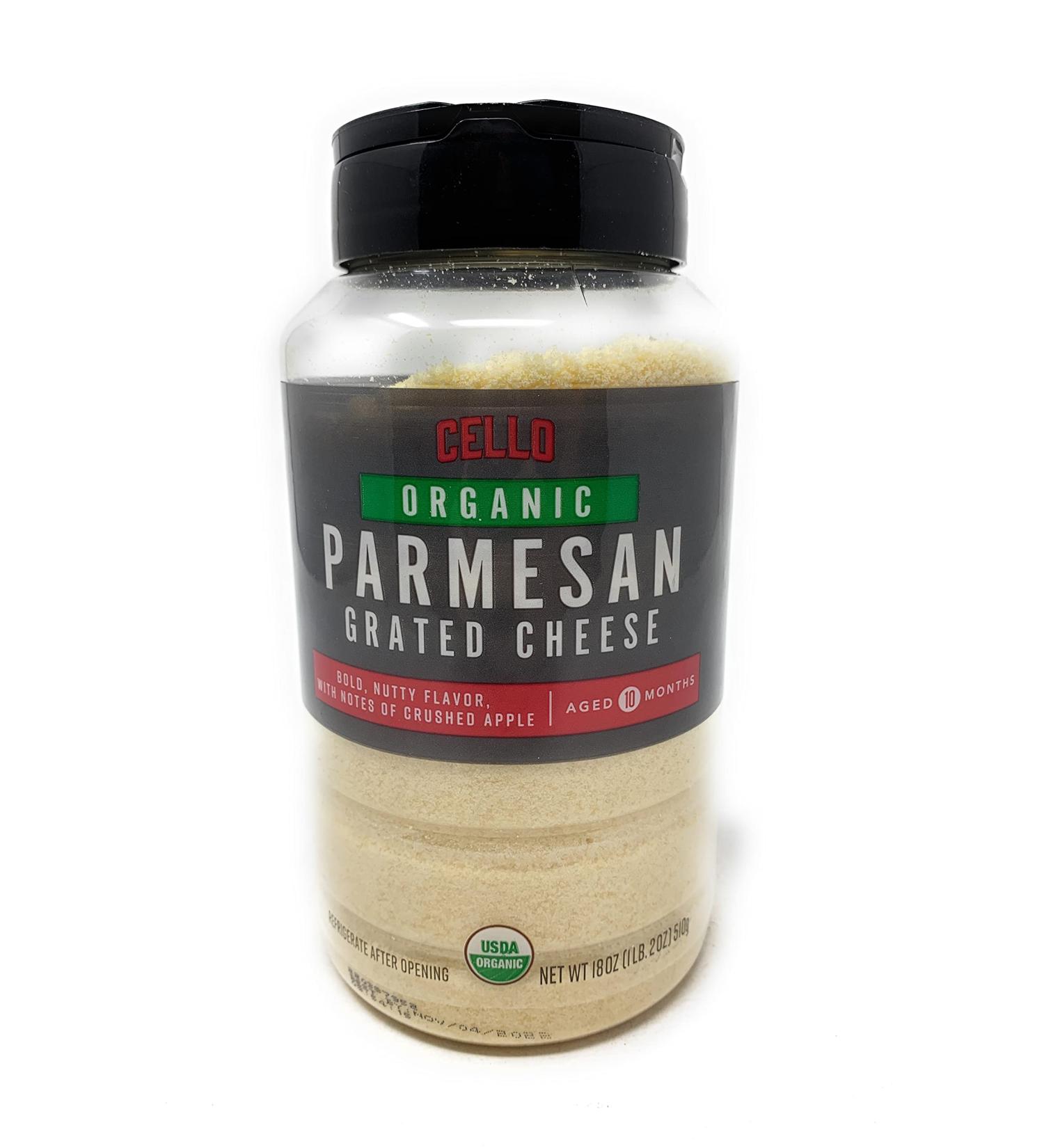 Cello Organic Parmesan Cheese 18oz - Authentic Italian Flavors | Certified Organic | Package May Vary - Buy Online on GoSupps.com