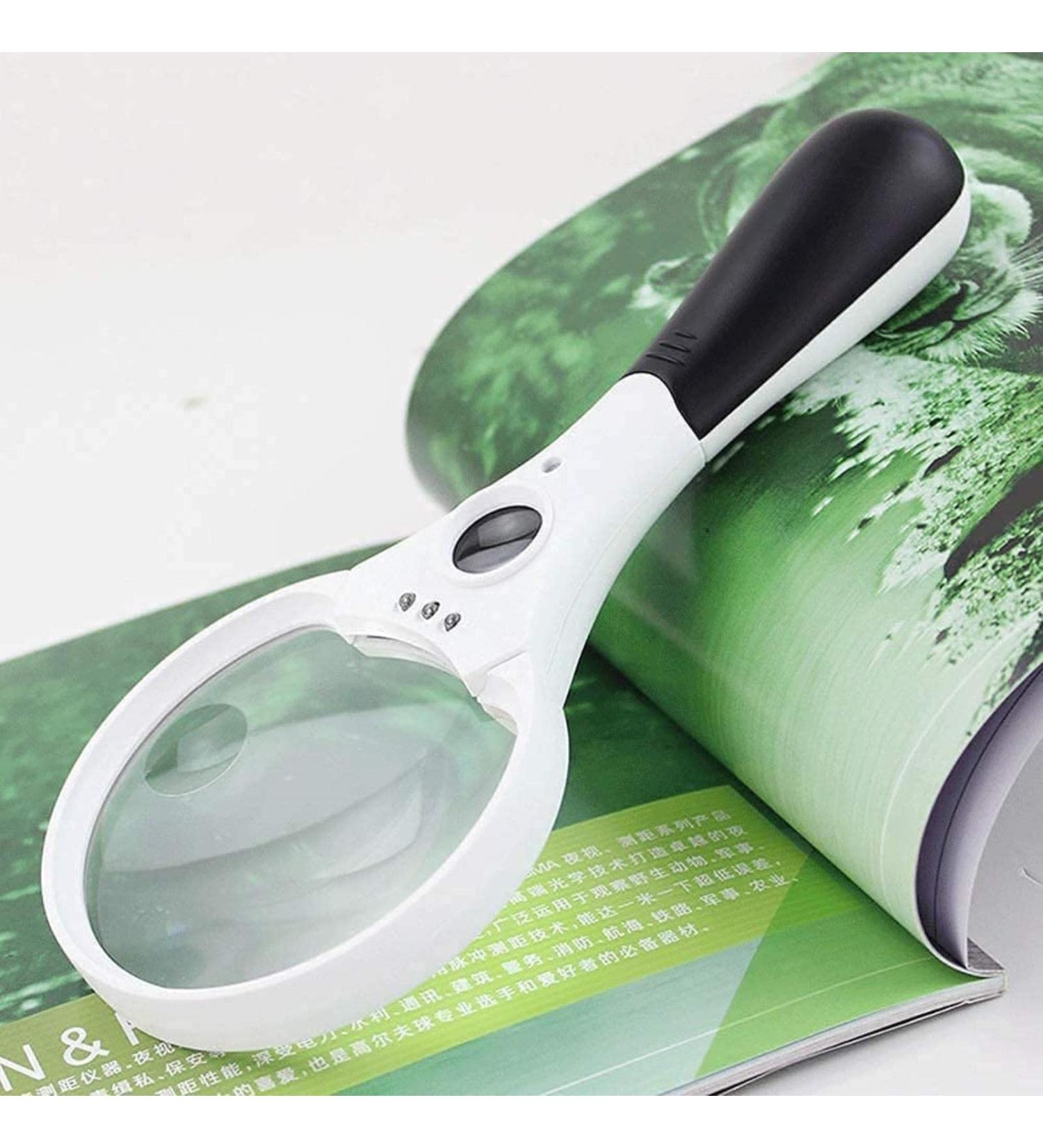 Professional High-Old Reading Amplifier Magnifier Optical Hand-held Glass with Lamp Magnifier Full of Stars - Buy Online on GoSupps.com