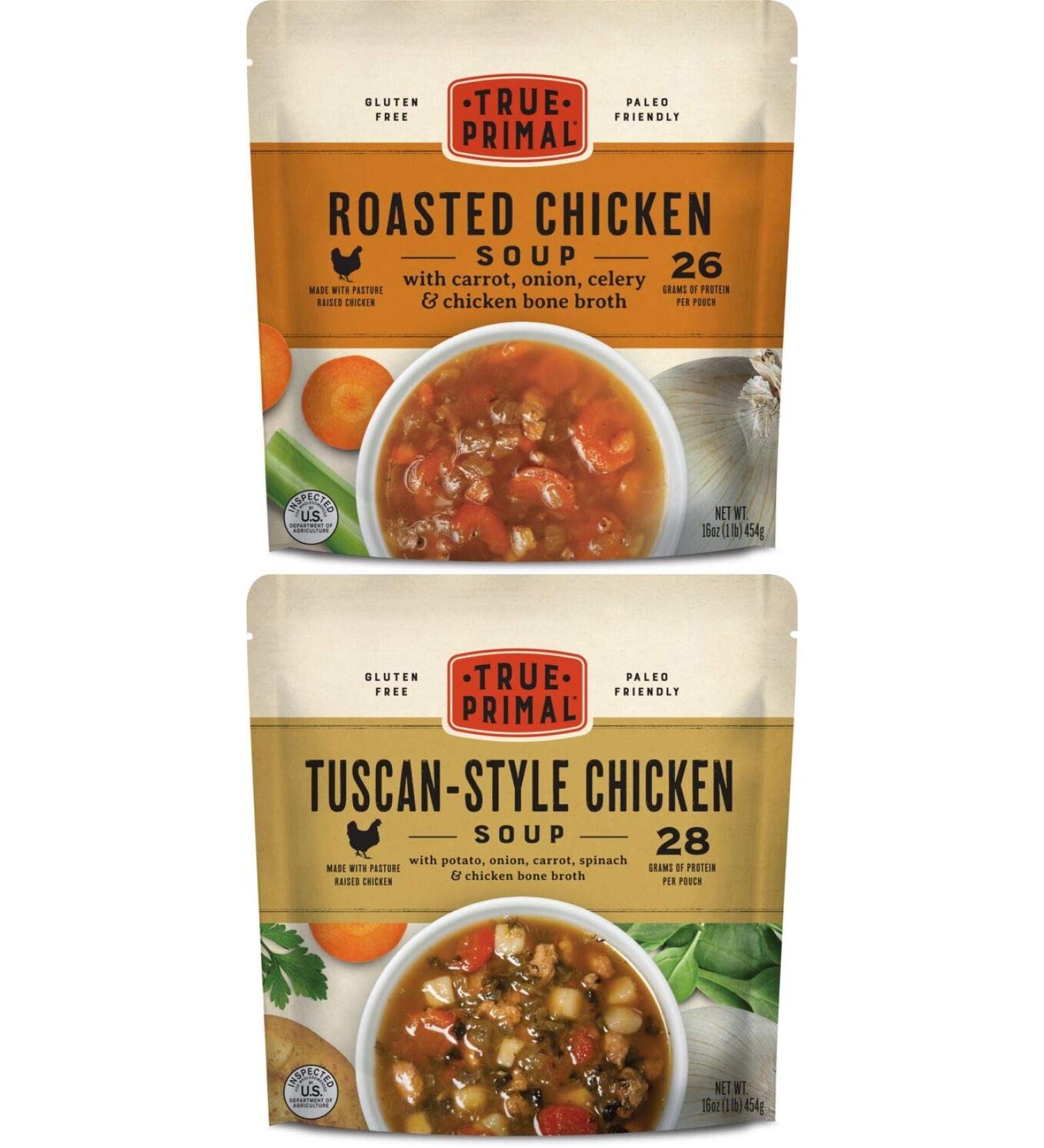 True Primal Roasted/Tuscan Chicken Variety 8-Pack - Gluten-Free, Paleo, Whole30, Keto - Ready-to-Eat Pastured Chicken Bone Broth - Buy Online on GoSupps.com