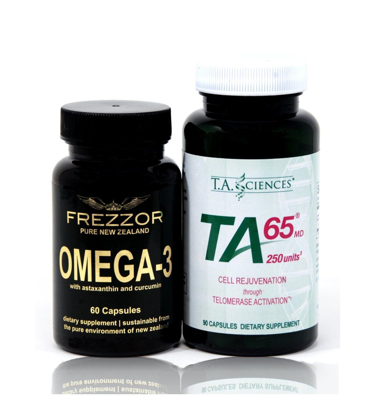 T.A. Sciences TA-65 Supplement 90 Capsules + Free Omega-3 Greenlip Mussel Oil | Daily Anti-Aging Support - Buy Online on GoSupps.com