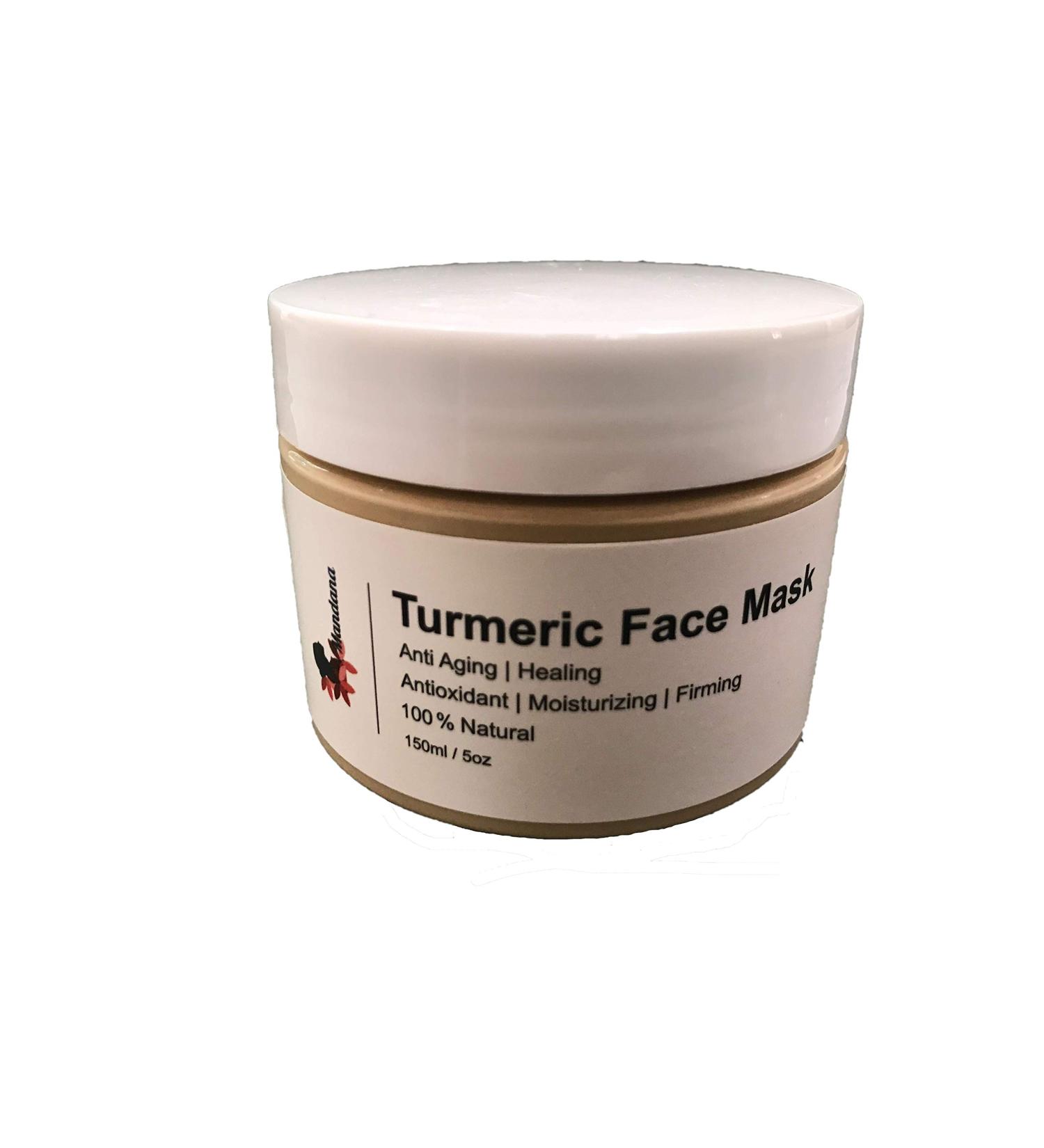 Turmeric Face Mask for Sensitive & Normal Skin - 100% Natural Anti-Aging & Moisturizing - Mandana 150ML | Men's & Women's Skin Care - Buy Online on GoSupps.com