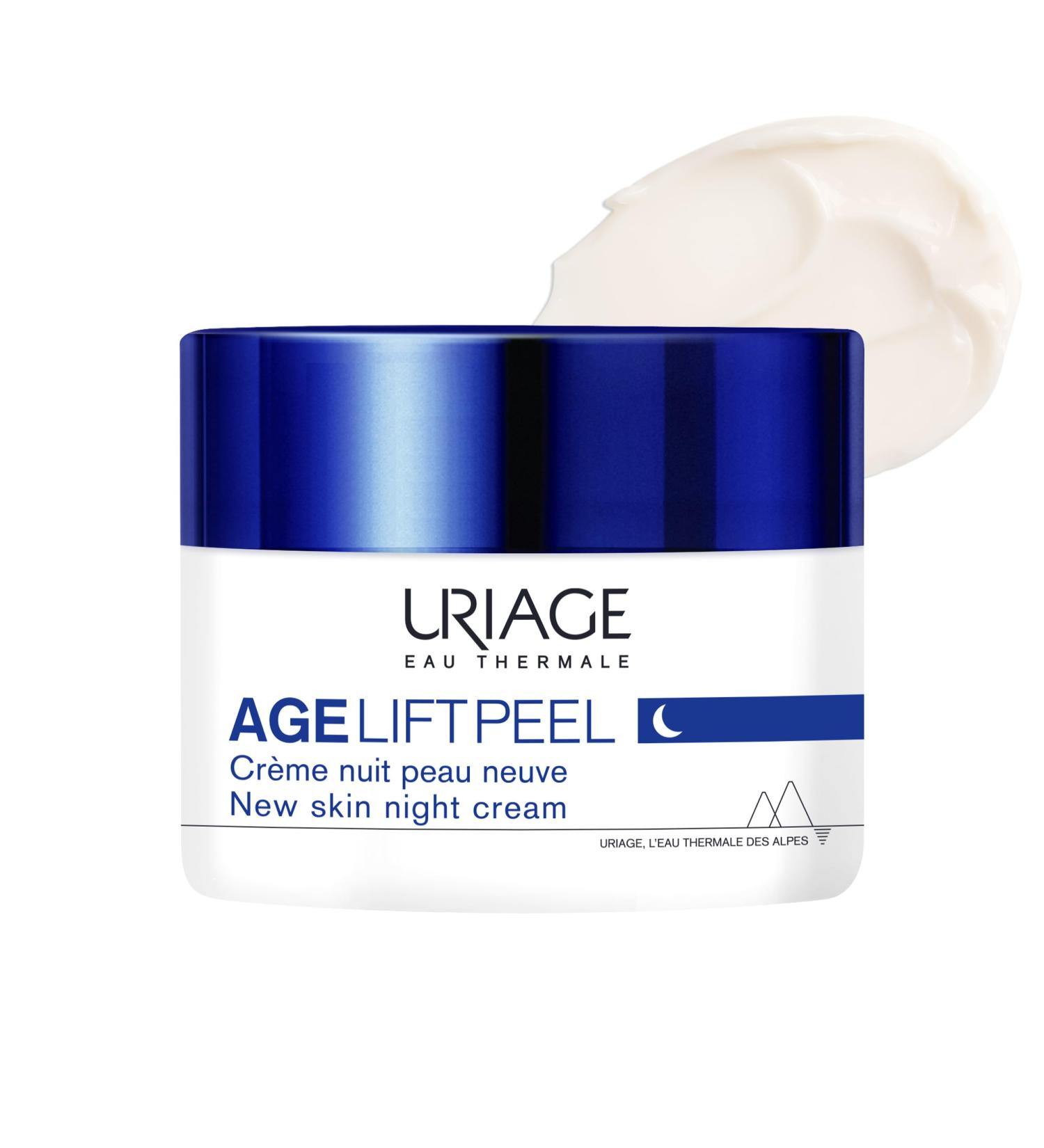 Uriage Age Lift Peel Night Cream New Skin 50ml - 3.6% AHA & Hyaluronic Acid - Smoothes Plumps and Firms the Skin - Rich and Creamy Texture - Suitable for Sensitive Skin - Buy Online on GoSupps.com