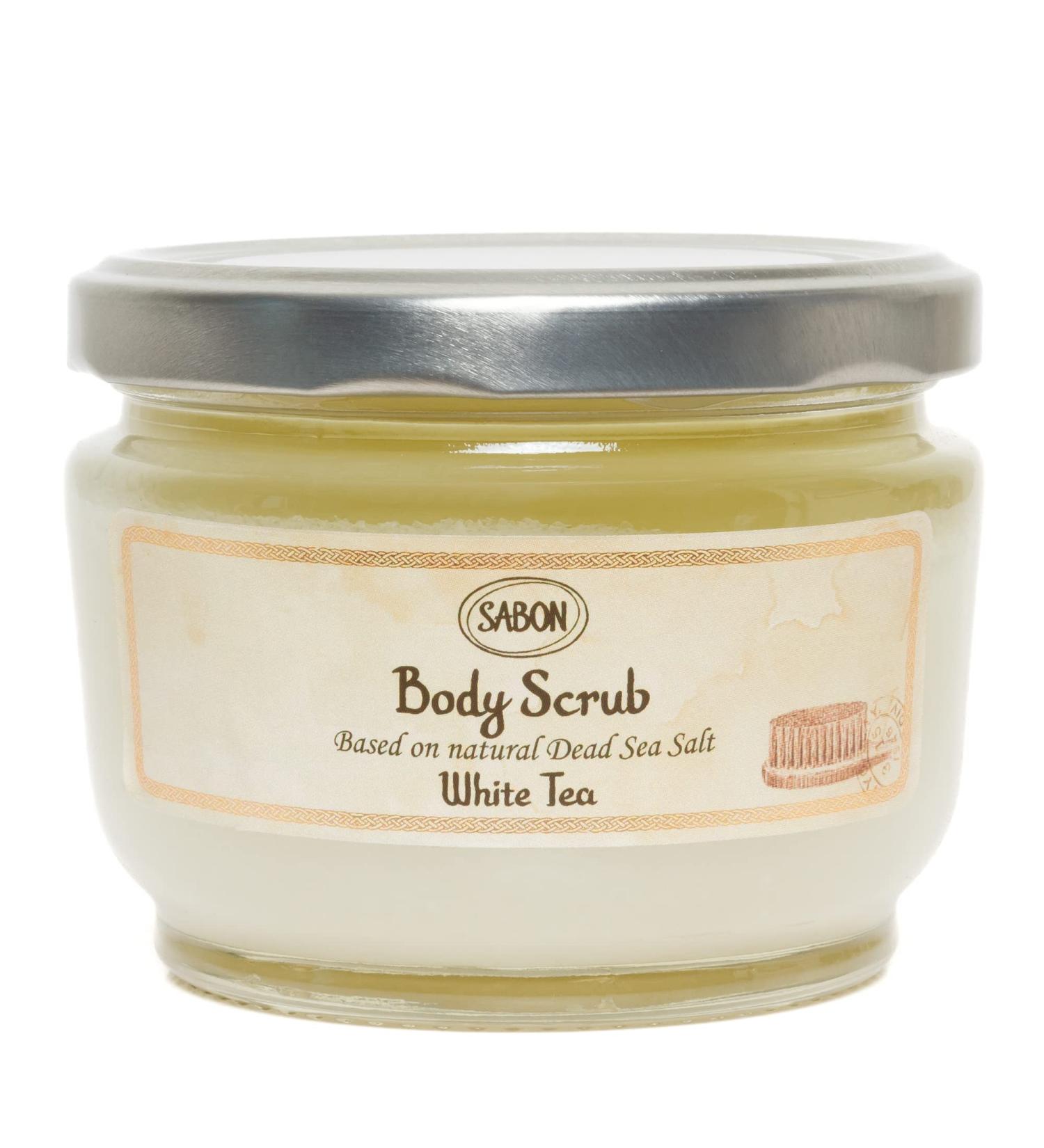 Sabon White Tea Body Scrub | Exfoliating Dead Sea Salt Scrub | Fig Lemon Jasmine | 11.3 Oz - Buy Online on GoSupps.com