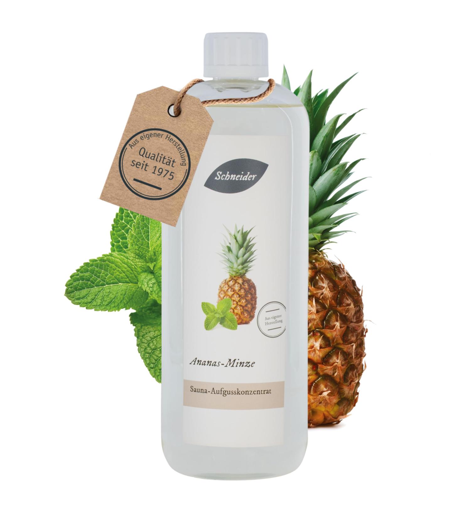 Saunabedarf Schneider Infusion Concentrate - Pineapple Mint | Fruity-Fresh Sauna Experience - 1000ml - Buy Online on GoSupps.com