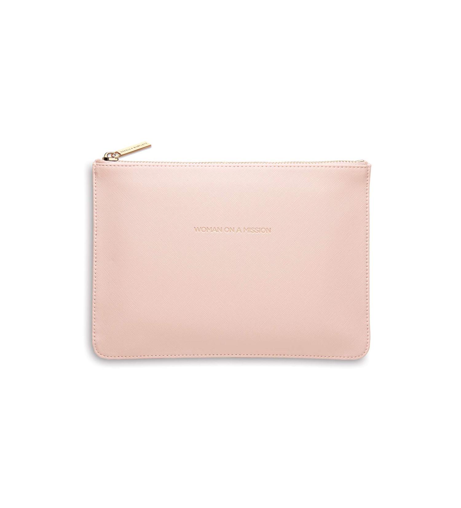 Estella Bartlett Faux Leather Pouch in Powder Pink | Stylish & Durable International Shipping Available - Buy Online on GoSupps.com