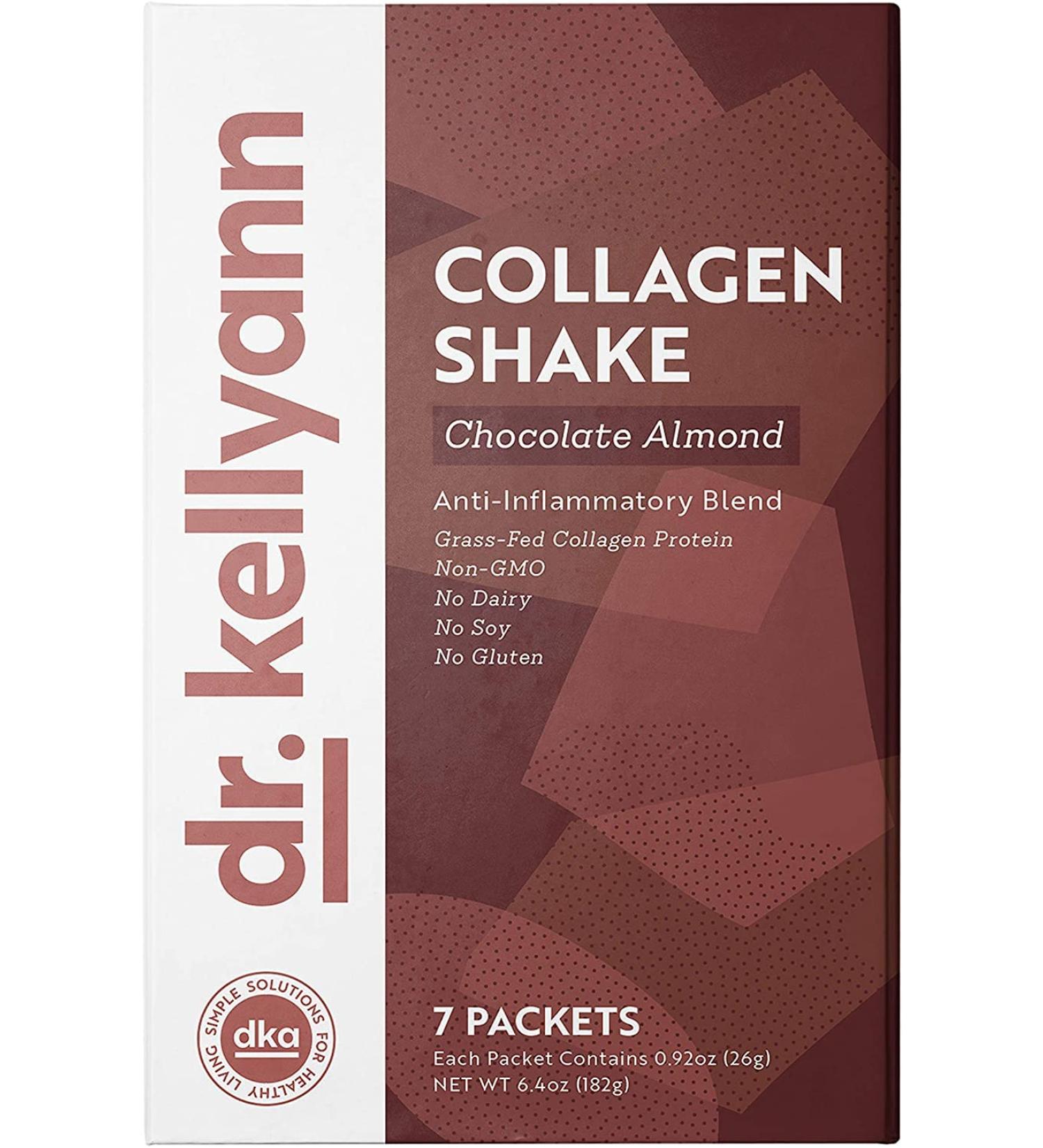 Dr. Kellyann Keto Chocolate Almond Shakes - 100% Grass Fed Collagen Protein | Gluten Free Dairy Free Soy Free | Ideal for Keto Paleo & Weight Loss - 7 Servings - Buy Online on GoSupps.com