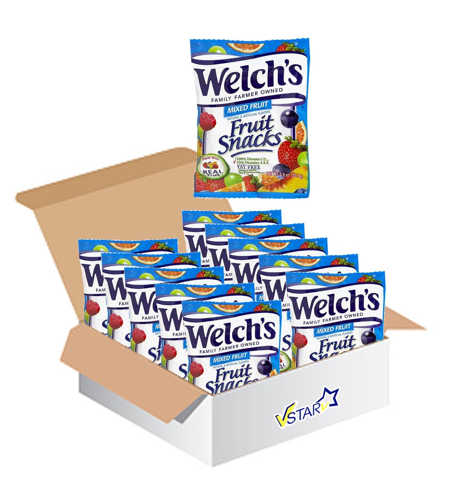 Welch's Fruit Snacks Mixed Real Fruit Pouches - Pack of 25g Pouches (40 x Packs) - Buy Online on GoSupps.com