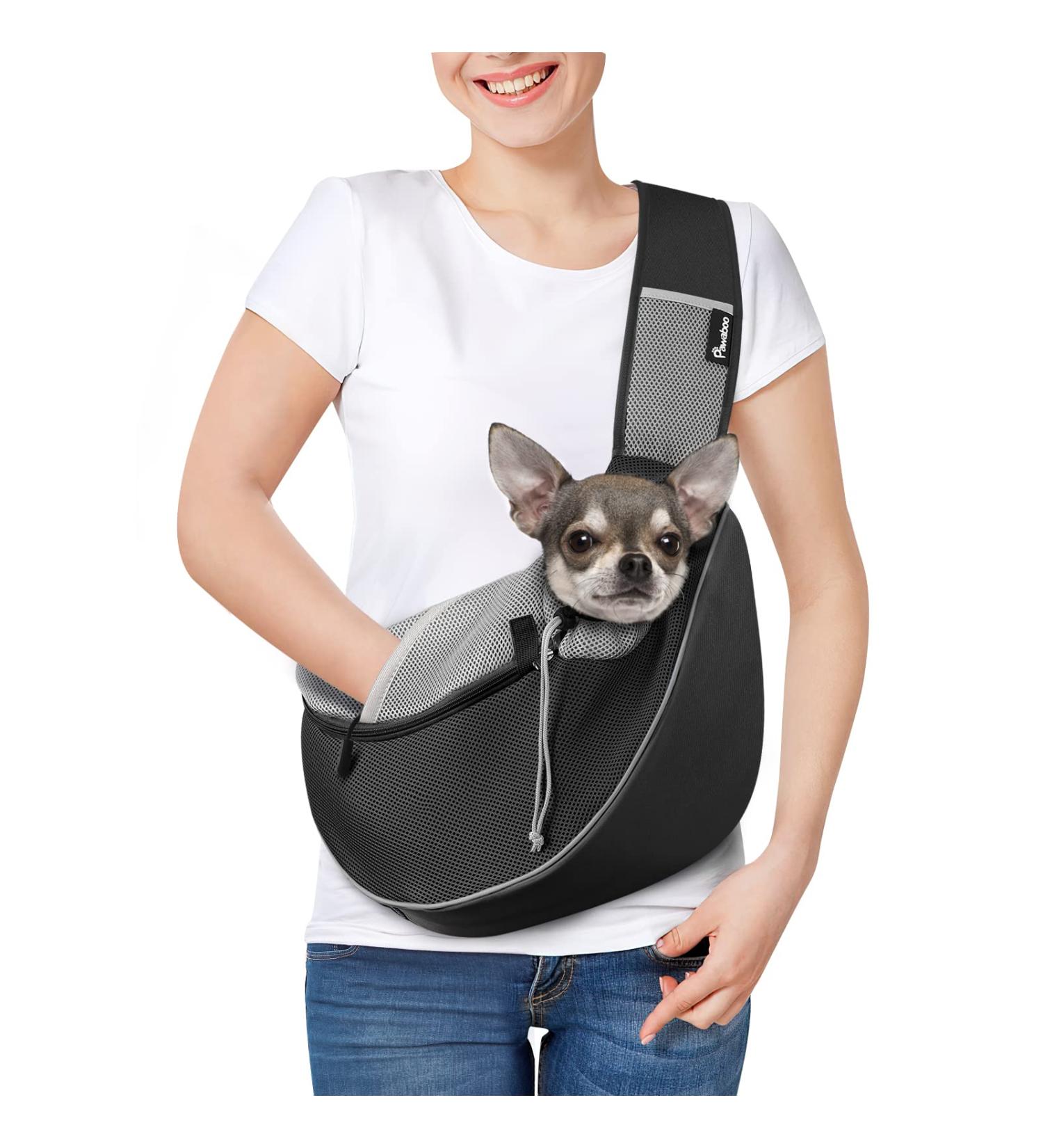 Buy Pawaboo Dog Carrier Bag - Upgraded with Touch Pocket & Adjustable Strap for Easy Travel - Ideal Pet Shoulder Bag for Outdoor Use - Size S Black - Buy Online on GoSupps.com