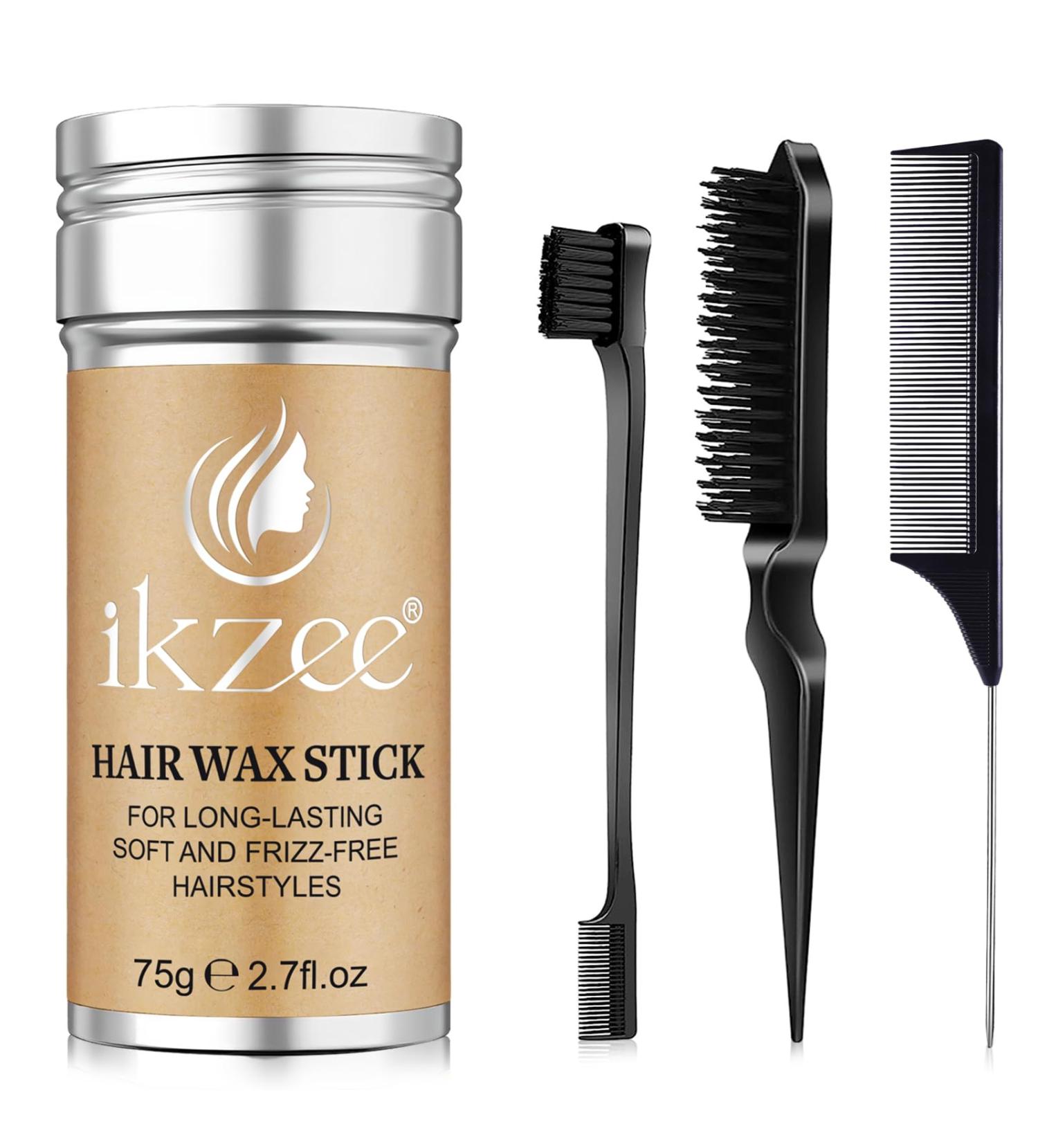 Oil Base Mask Hair Wax Stick 75g Hair Gel and 3pcs Hair Brush KitDouble Edge Comb Wigs Edge Control Slick Stick Non-Greasy Styling Pomade and Tail Comb - Buy Online on GoSupps.com