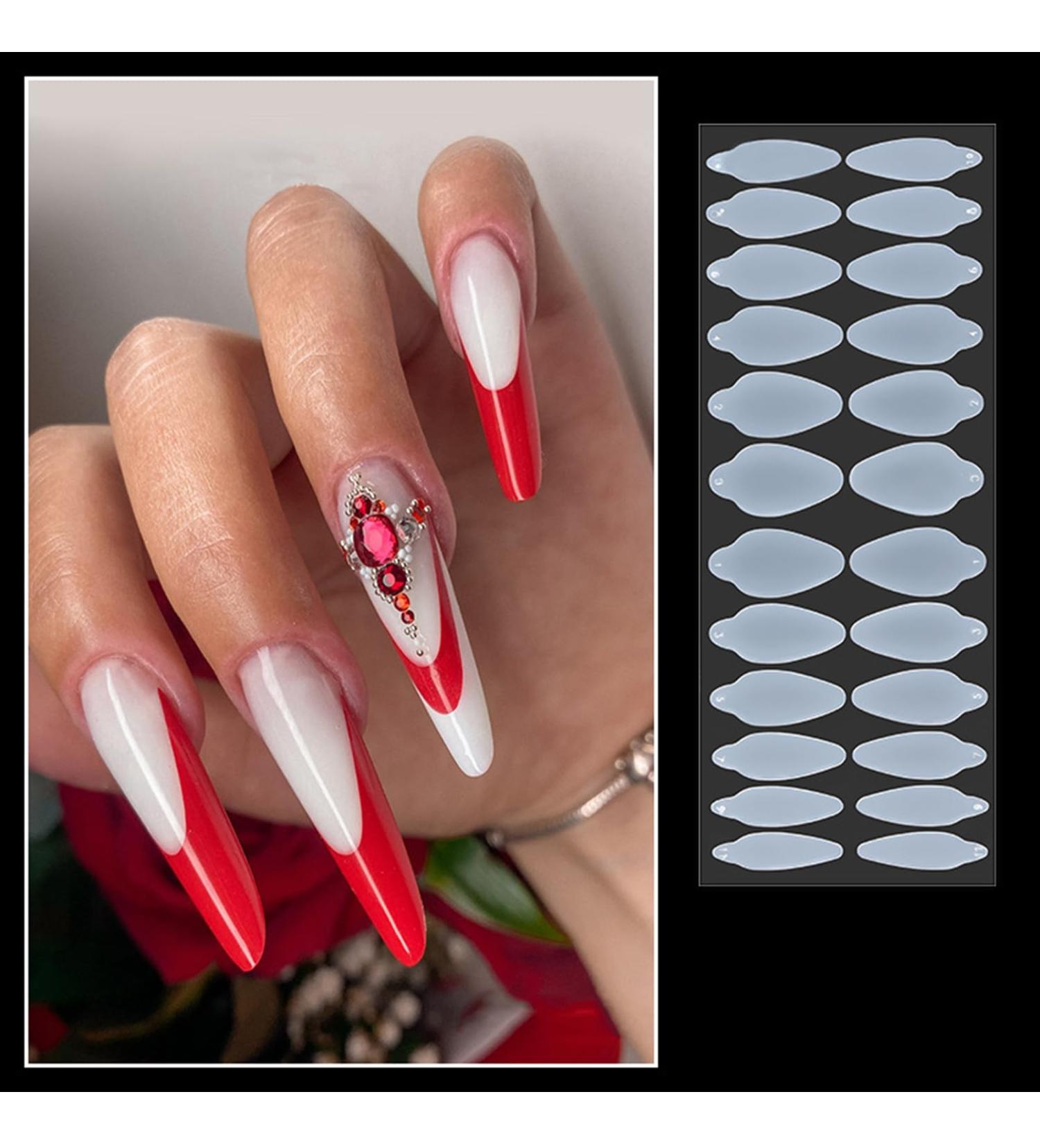 24Pcs/Bag Nails Form Nail Stickers Manicure Acrylic Templates Nail Extension Supplies Professional Accessories Nail Forms Moulds Nail Extension Films Silicone Gel Nail Forms Moulds - Buy Online on GoSupps.com