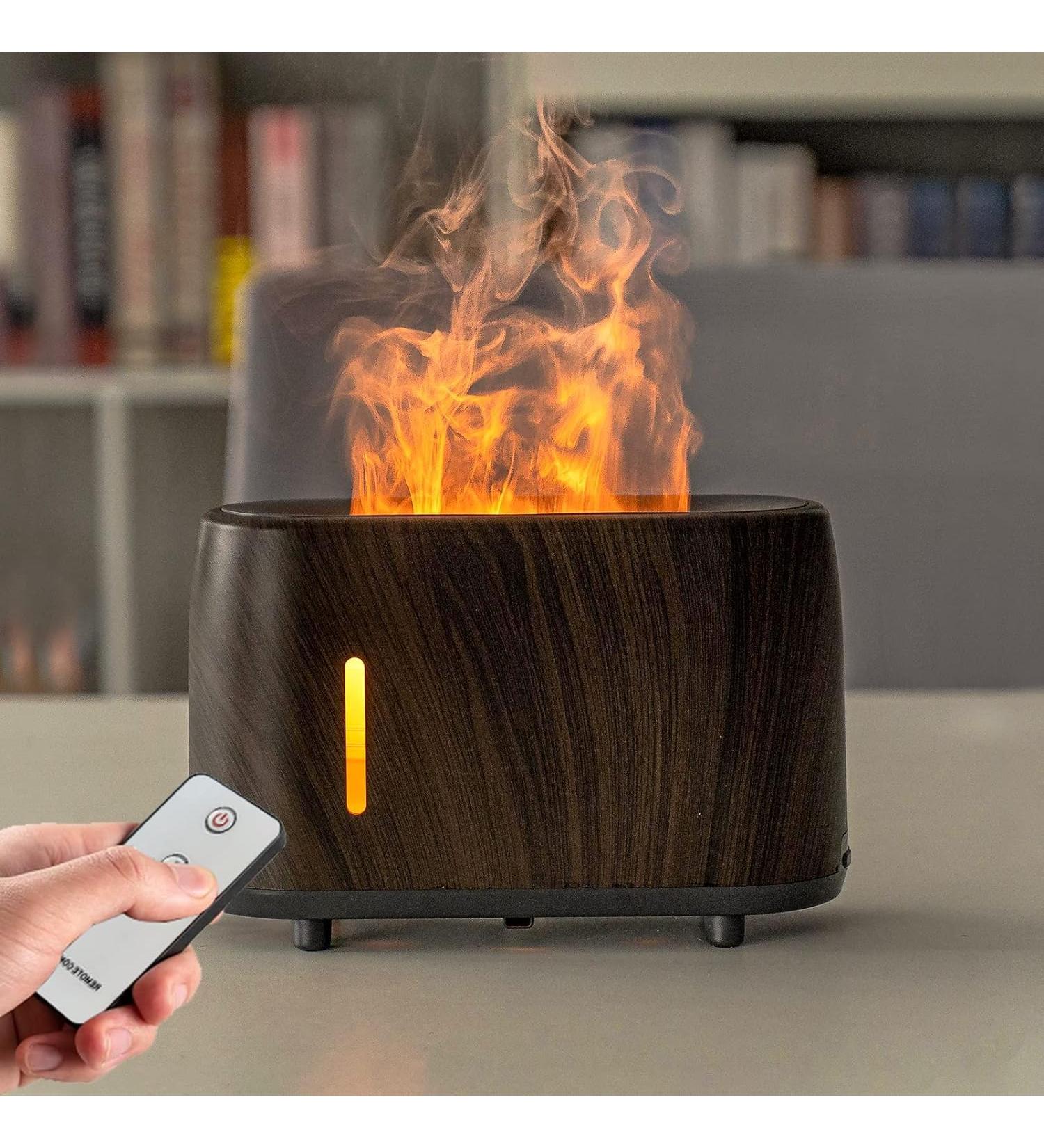 Shiawase Aroma Diffuser with Flame Effect | 240ml Essential Oil Humidifier with Remote Control | Long-Lasting Waterless Automatic Shut-Off - Buy Online on GoSupps.com