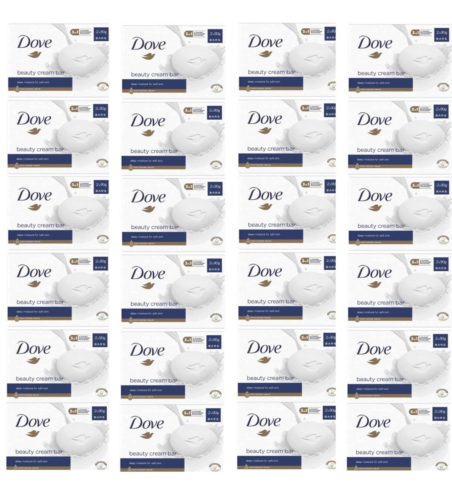  Dove Dove Beauty Cream Bar Solid Soap Various Fragrances 2 x 90 g (24 Units Original) - Buy Online on GoSupps.com