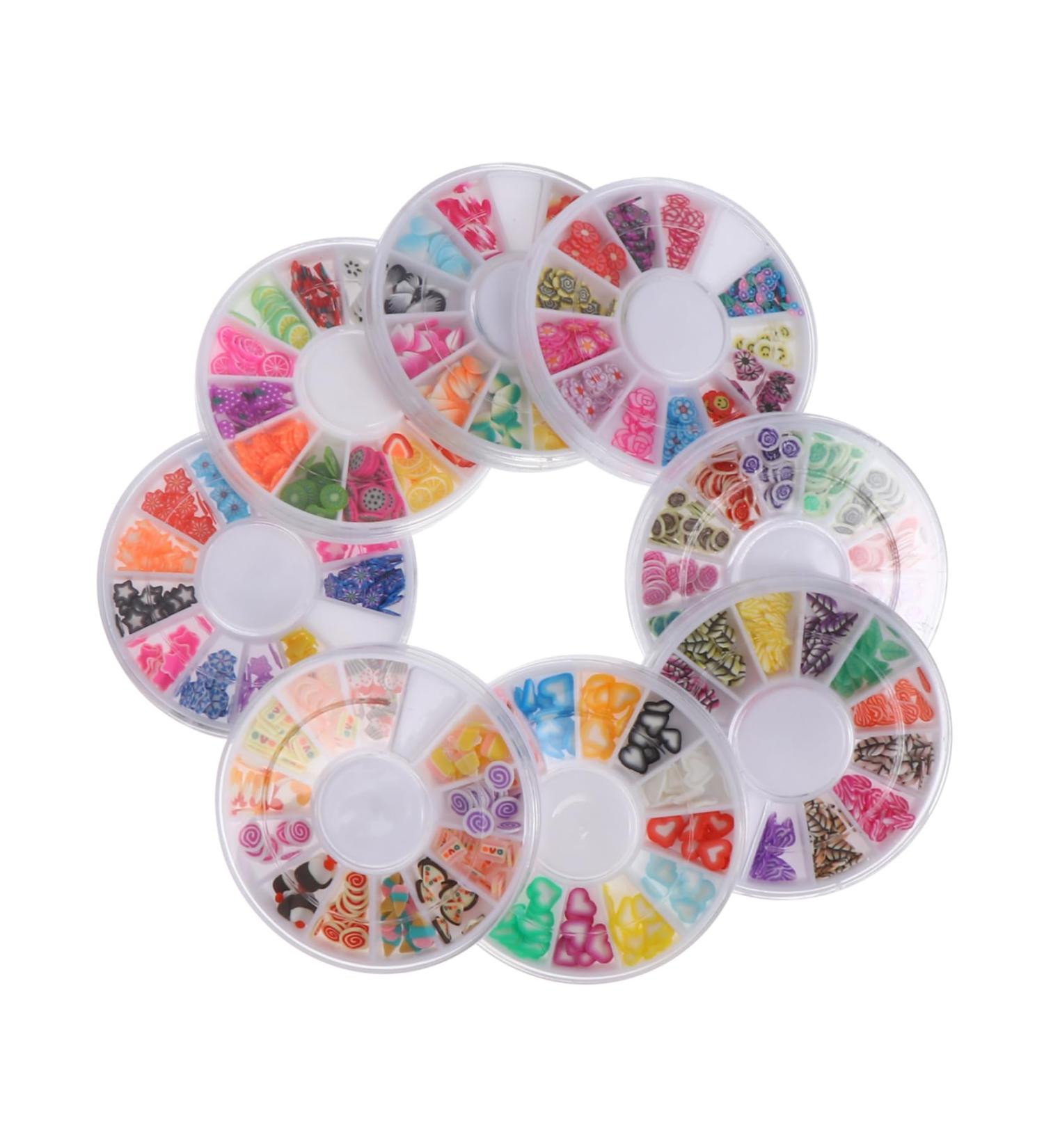 Healeved 8 Boxes Soft Pottery Nail Decorations Decorative Clay Patch Fruit Slices Scrapbooking Embellishment Nail Embellishments Nail Accessories Diy Polymer Clay 3d Nail Flakes Cartoon - Buy Online on GoSupps.com