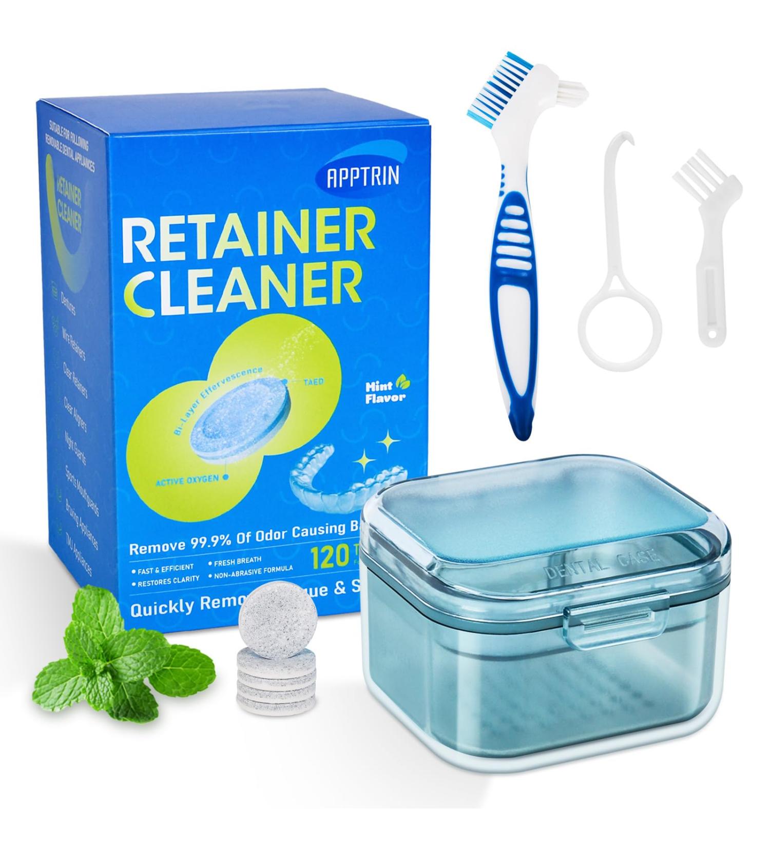 ACWOO Retainer Cleaning Tablets - 120 Count | Freshens Retainers Braces & Dentures | Oral Care & Protection - Buy Online on GoSupps.com