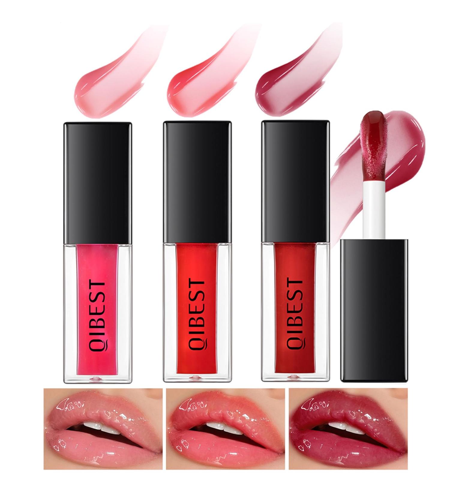 Buy 3 Colors Hydrating Lip Gloss Set - Nourishing Jelly Oil Long Lasting Shine & Plumper Lips | Women s Makeup Online - Buy Online on GoSupps.com