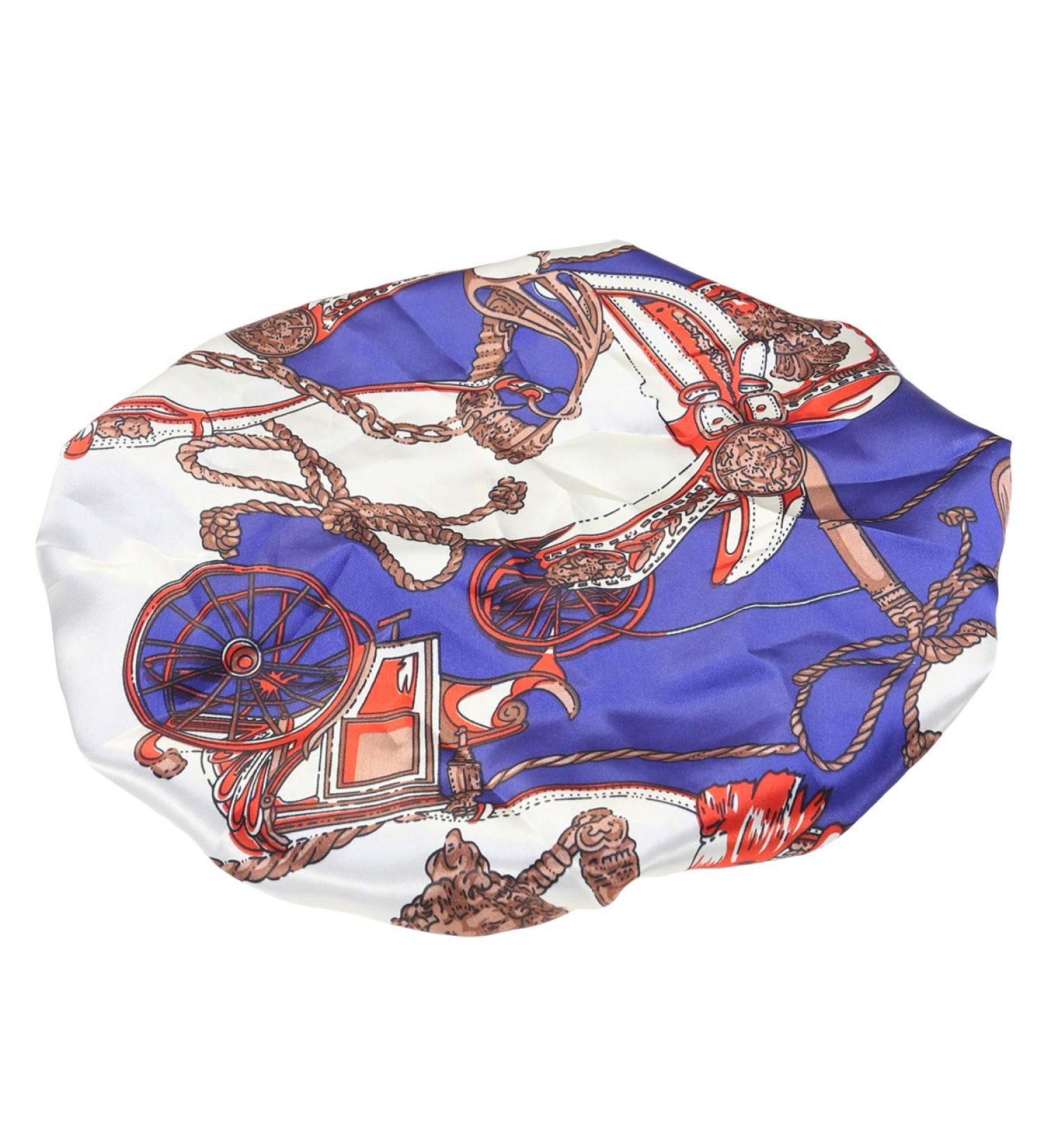 Beaupretty Silk Shower Cap for Women - Breathable Hair Care Hat with Elastic Band (Blue) - Ideal for Salon & Nighttime Use - Buy Online on GoSupps.com