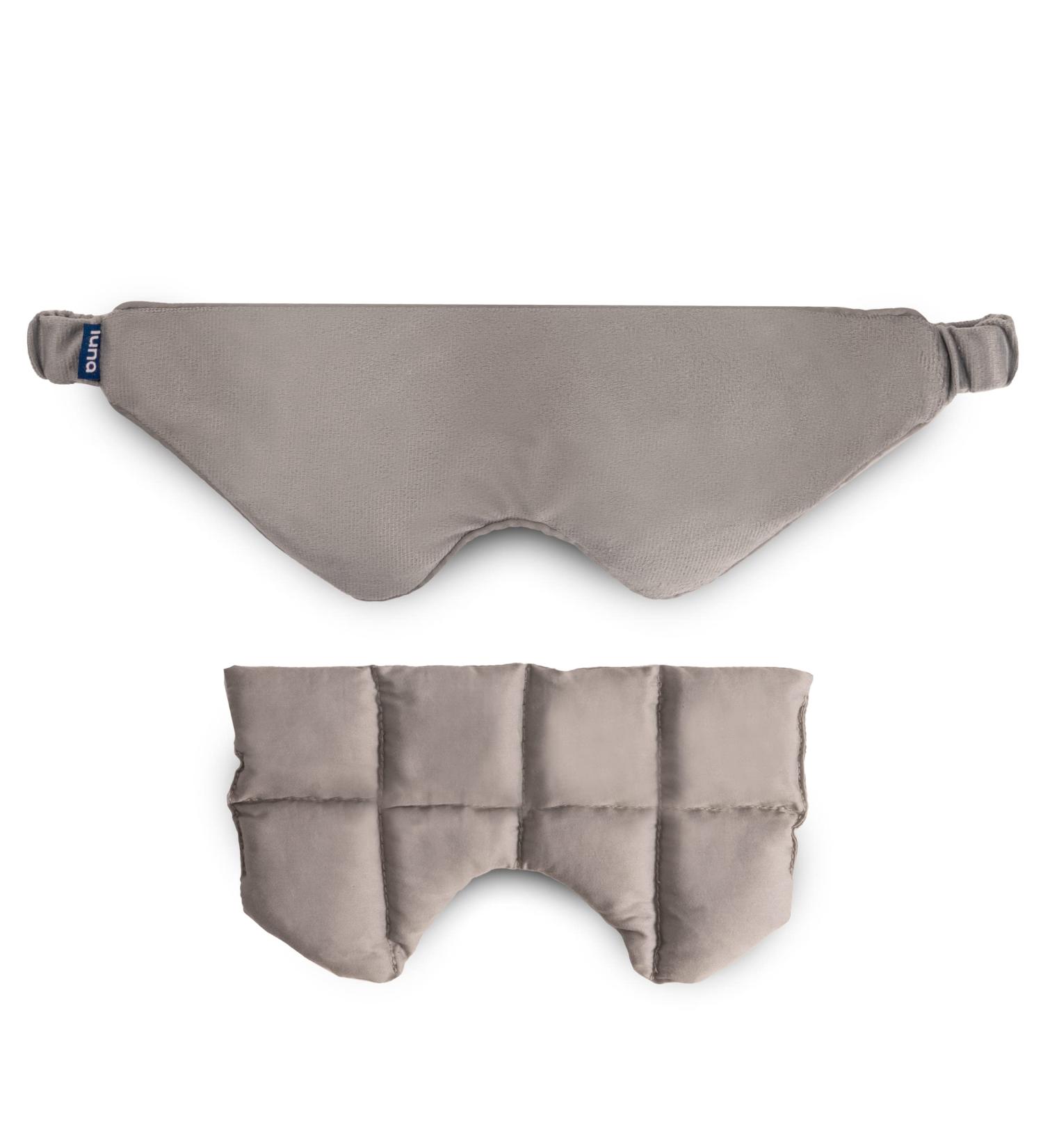Luna Weighted Eye Mask | Cooling & Heated | Lightweight & Comfortable Sleep Mask | Adjustable Strap | Travel Essentials | Grey - Buy Online on GoSupps.com