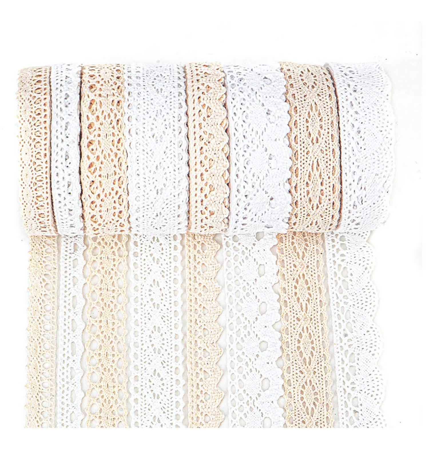 IDONGCAI Cotton Lace Trim Vintage Ribbon - 40 Yards for Bridal Wedding & DIY Crafts - Buy Online on GoSupps.com