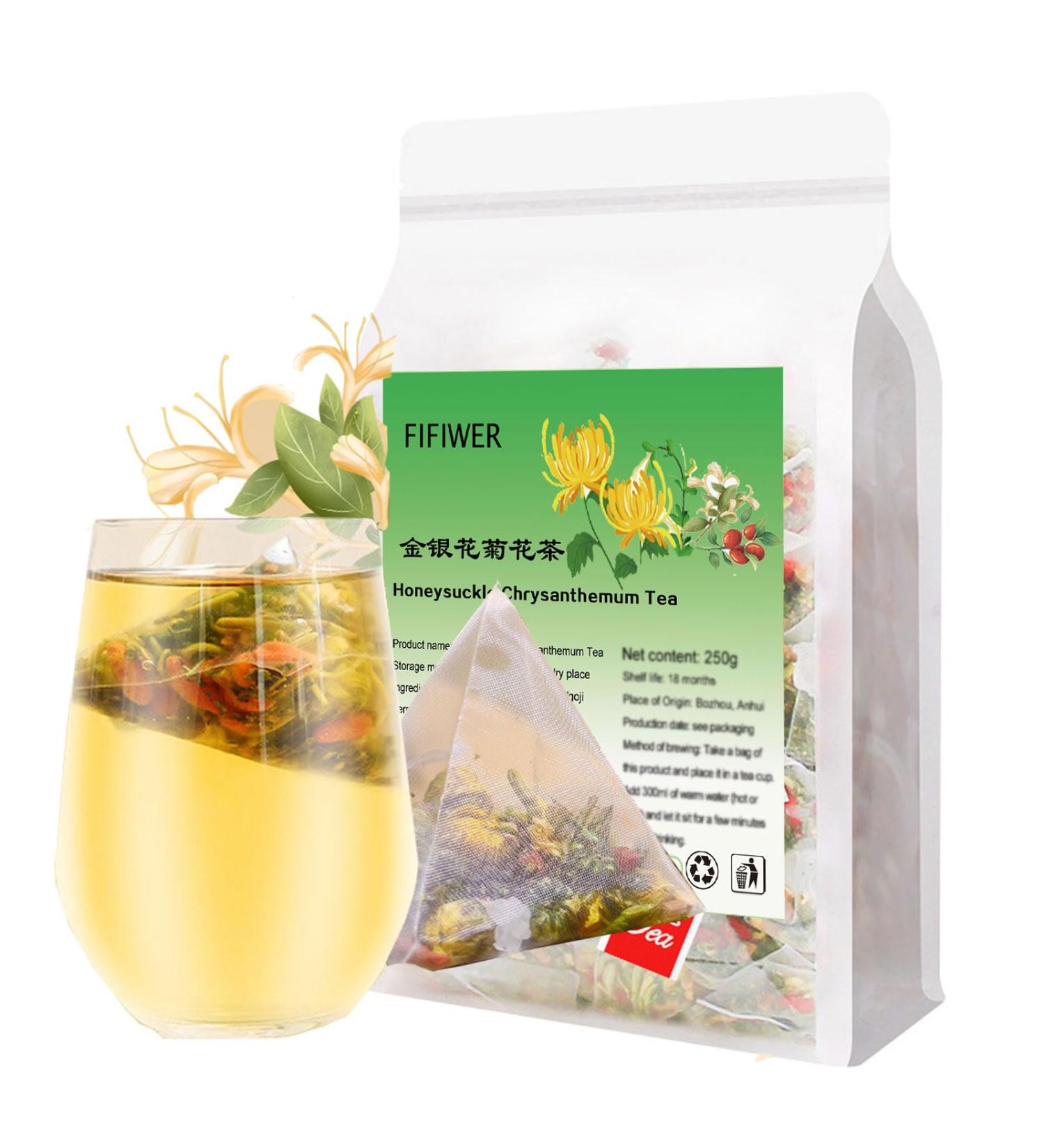 Honeysuckle Chrysanthemum Tea Bag 8.8oz/250g Honeysuckle Mulberry leaves goji berries rock sugar licorice chrysanthemum Combination Herbal Tea  - Buy Online on GoSupps.com