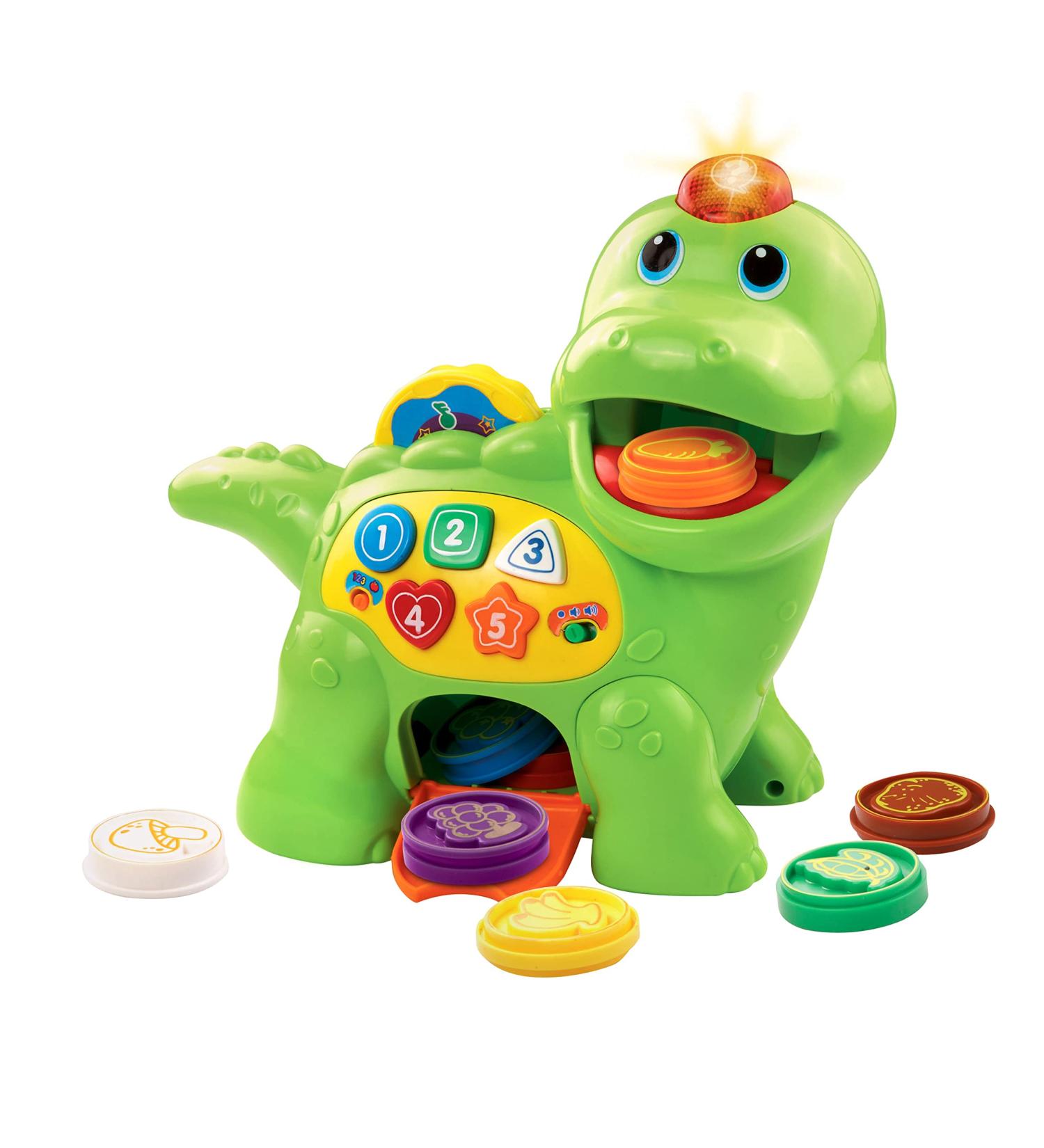 VTech Baby Feed Me Dino - Interactive Learning Dinosaur Toy for 12-36 Months | Songs Keys & Quiz Game | Multicolored - Buy Online on GoSupps.com