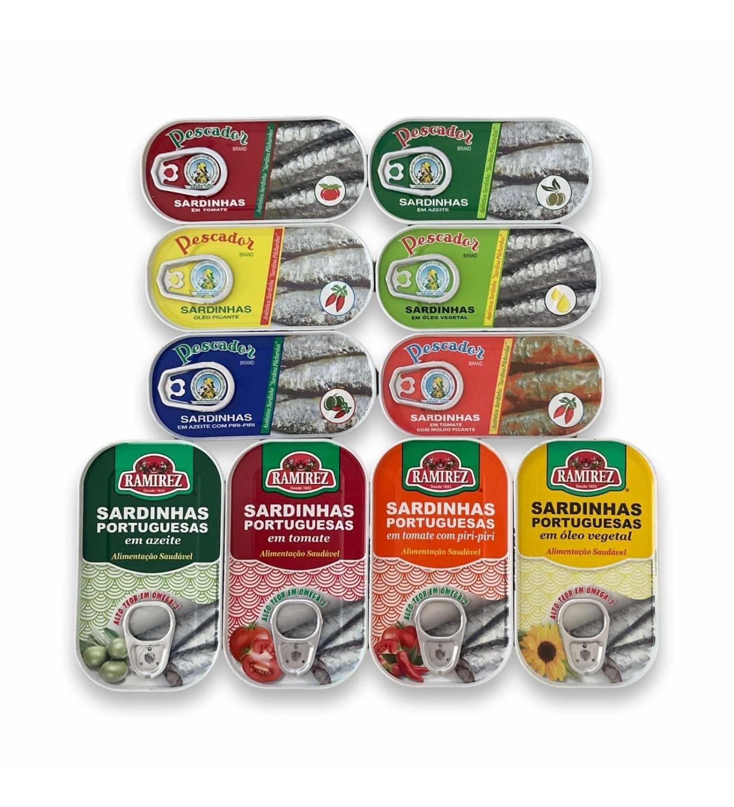 Sardines Mix Set Variation - 10 Types - Pescador - Ramirez - Portugal - Buy Online on GoSupps.com