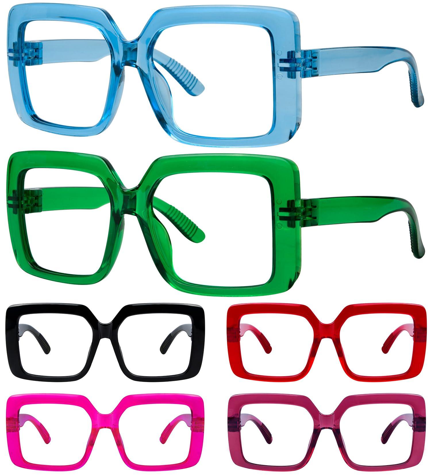 Eyekepper 6 Pack Oversized Metalless Reading Glasses +4.00 | Screwless Spring Hinges | Stylish Mix of Colors for Women - Buy Online on GoSupps.com