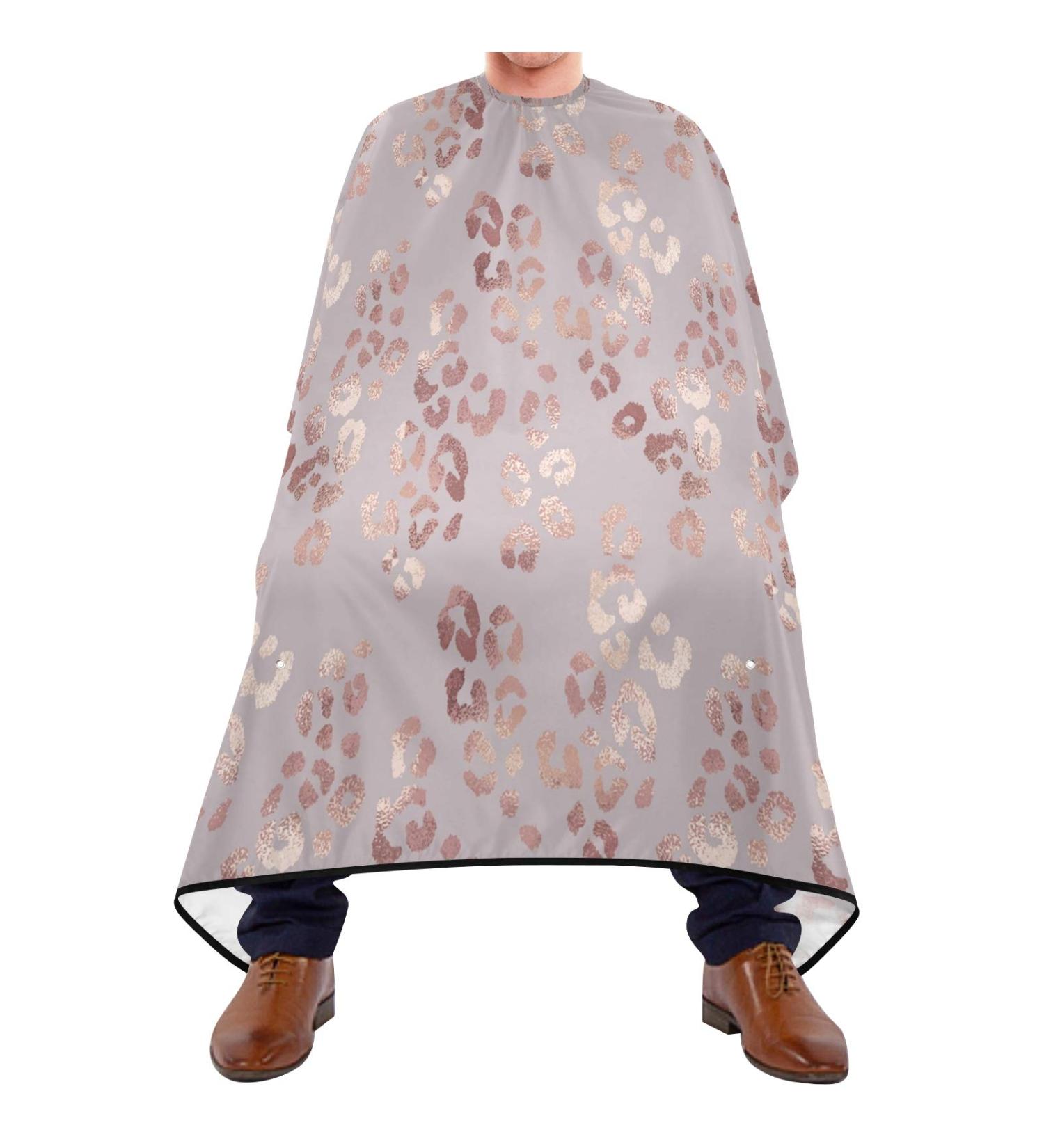 Bolaz Waterproof Barber Cape - Rose Gold Leopard Haircut Bib for Men & Women | Unisex Hair Cutting Cape | Multicolor One Size - Buy Online on GoSupps.com