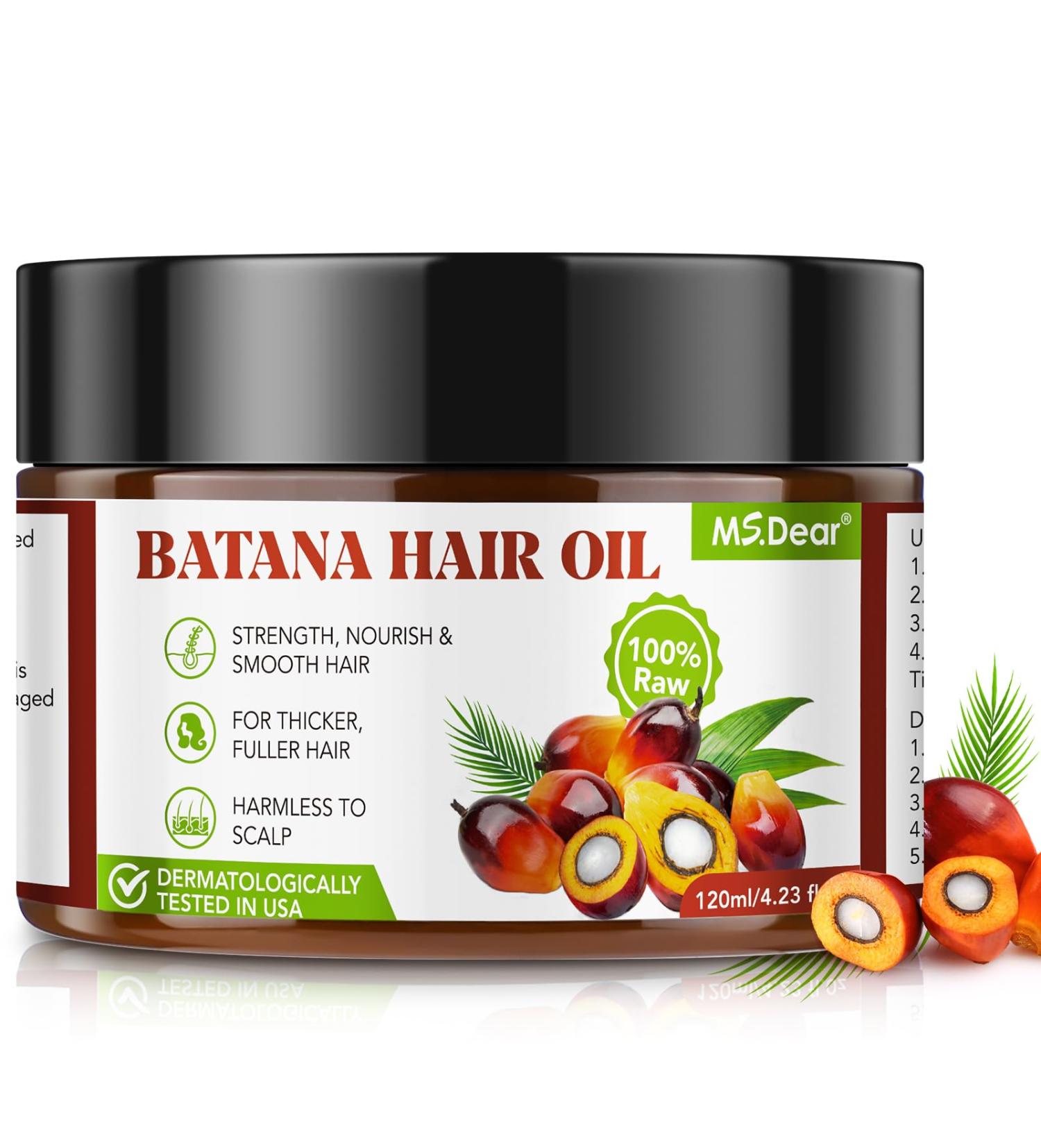Batana Oil Honduras Pure - Natural Hair Growth Oil with Castor Rosemary Rice Water & Biotin - Scalp Nurturing & Hair Thickening for Men - 4.2 OZ - Buy Online on GoSupps.com