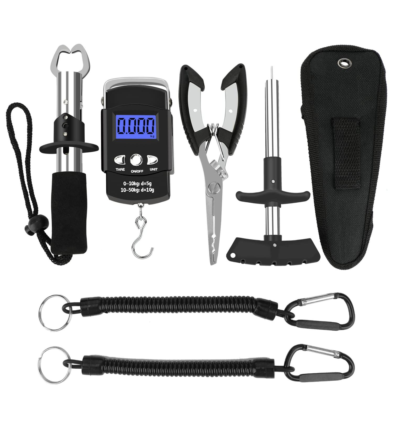 Lybile Fish Hook Remover Tool Set - Aluminum Fishing Pliers, Gripper, Separator, Lanyard and Scale Kit - Saltwater Fishing Accessories for Fishermen - Buy Online on GoSupps.com