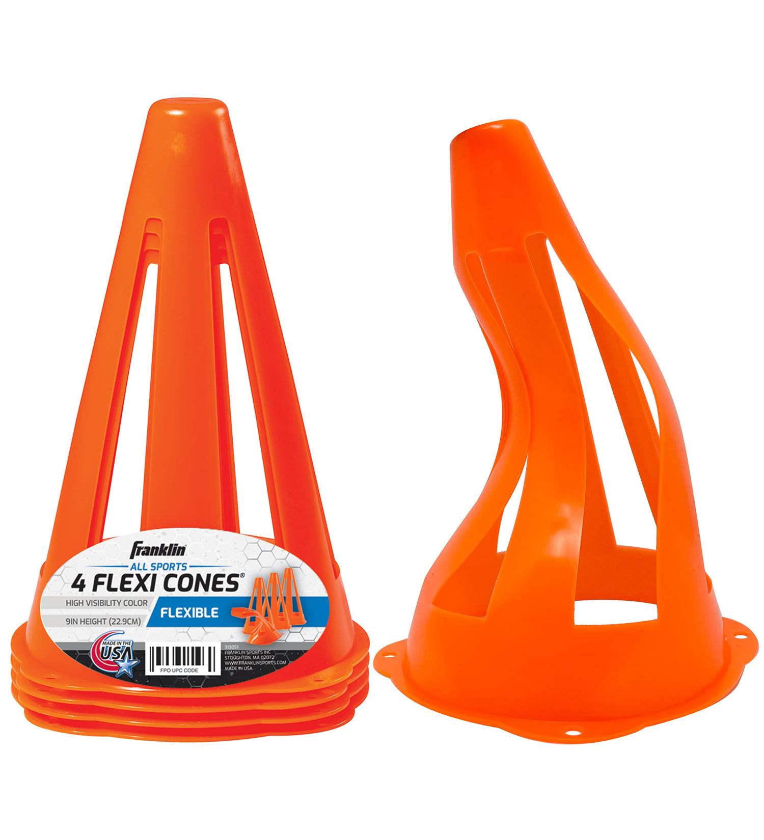 Franklin Sports Mini Soccer Cones - Flexible Orange Cones for Drills and Games - 9 Inches - Buy Online on GoSupps.com