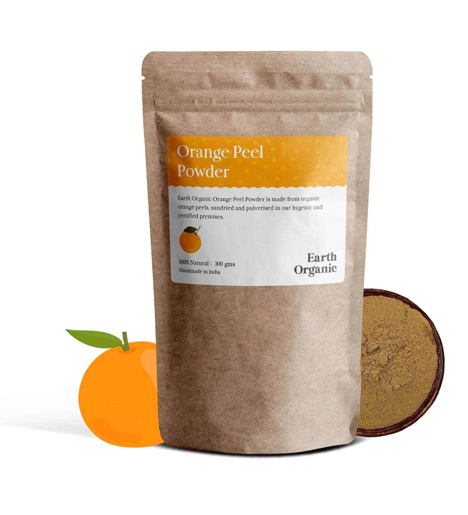 Orange Peel Powder Face Pack 100gm | Tan Reduction Oil Control & Glowing Skin | Natural Vitamin C Cleanse | Eco-friendly Packaging - Buy Online on GoSupps.com