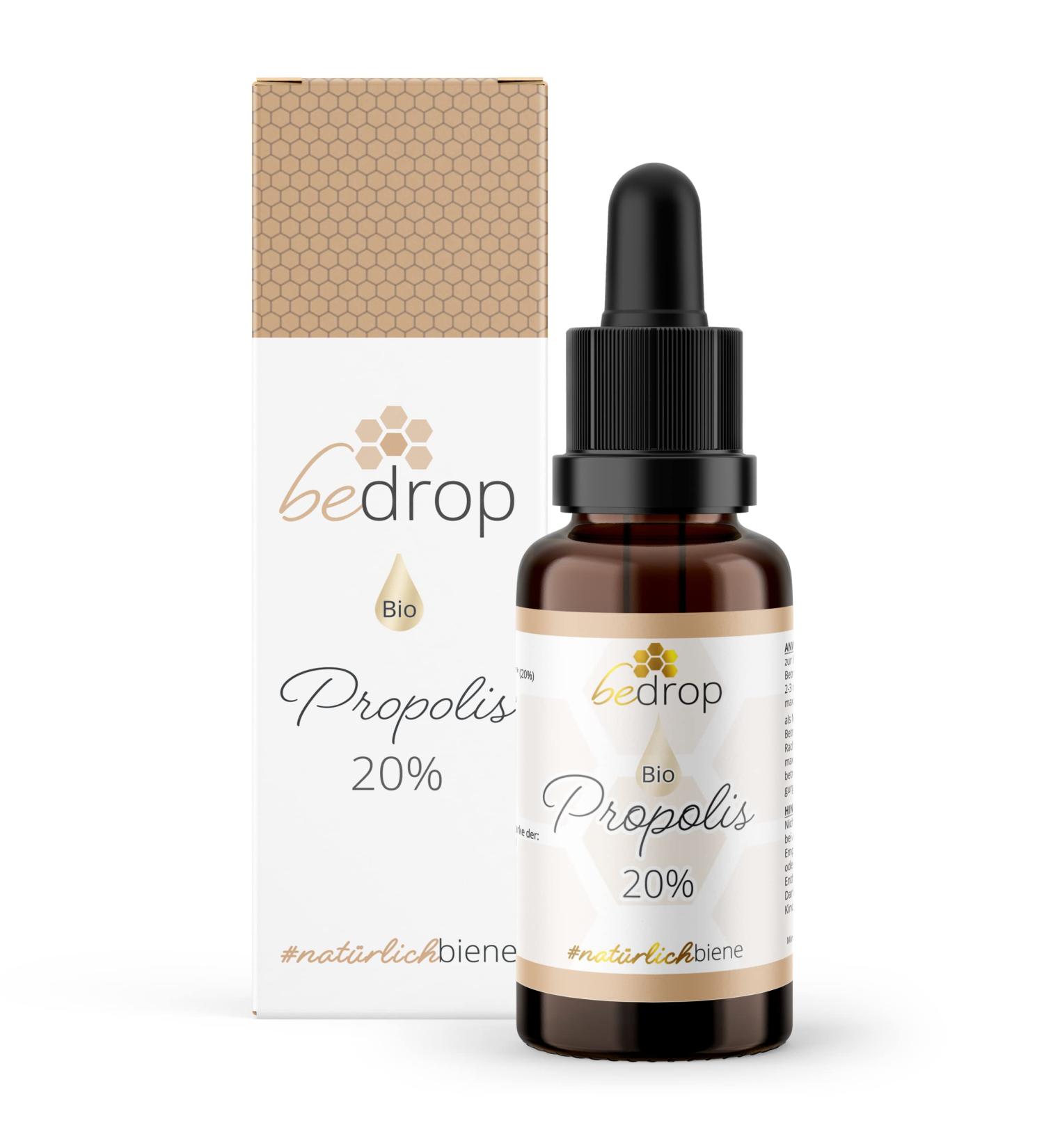 Organic Propolis Drops 20% - High Dose Pure Propolis Extract - Organic Quality No Additives - 30ml from Beekeeper - Buy Online on GoSupps.com
