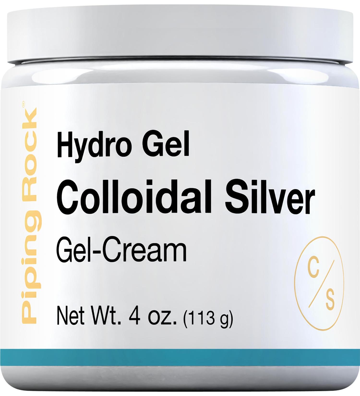 Piping Rock Colloidal Silver Cream 4 oz | Non-GMO Gluten-Free Hydro Gel for Skin Health - Shop Now - Buy Online on GoSupps.com