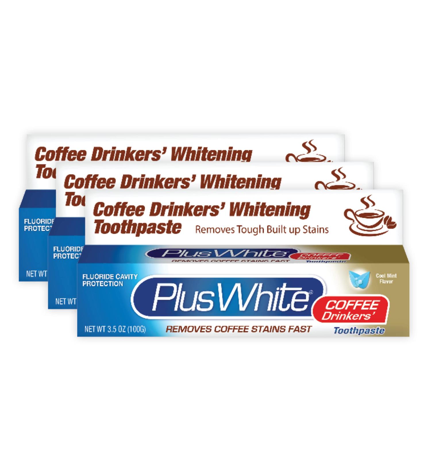Plus White Cool Mint Whitening Toothpaste for Coffee Drinkers - 3.5 oz - Buy Online on GoSupps.com