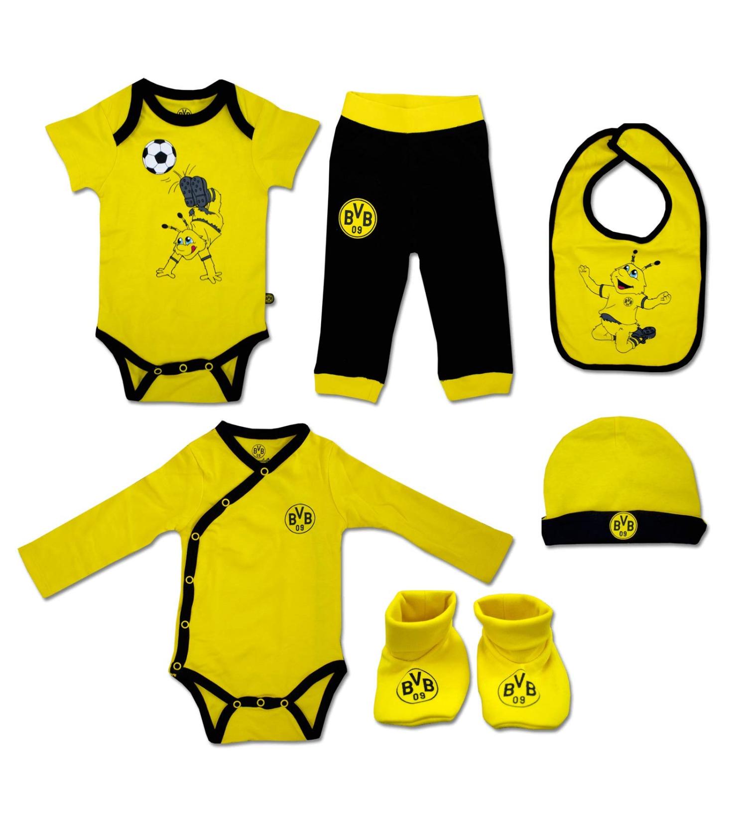 Buy Borussia Dortmund Kids BVB Baby Gift Box (6 Pieces) - Unisex Multi-Colour 62/68 EU | Perfect Baby Gift - Buy Online on GoSupps.com