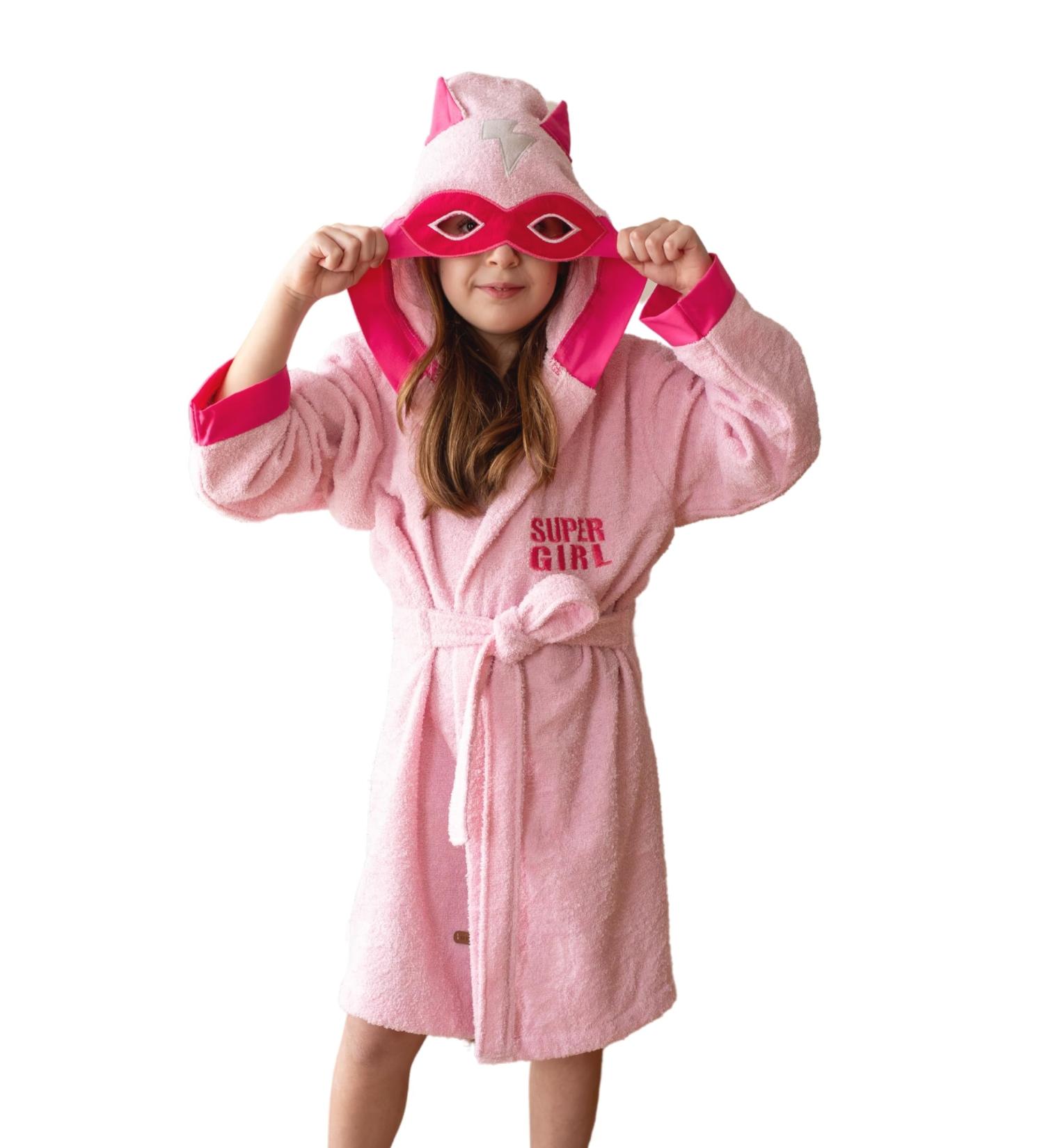 Ely Parker Boys & Girls Hooded Bathrobe - Super Soft Turkish Cotton Absorbent & Comfortable for Ages 13-14 - Buy Online on GoSupps.com