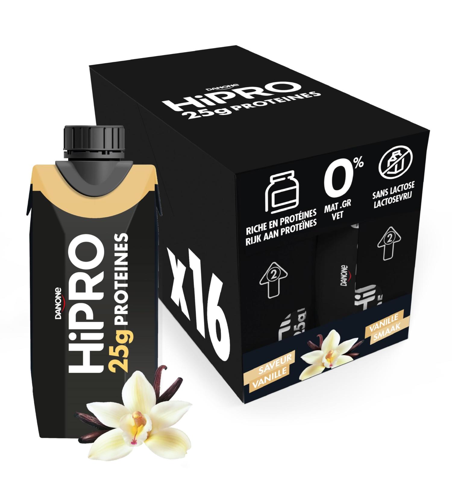 DANONE HiPRO Protein Shake Vanille - 25 g de prot ines - Pack conomique 16 x 330 ml - Buy Online on GoSupps.com