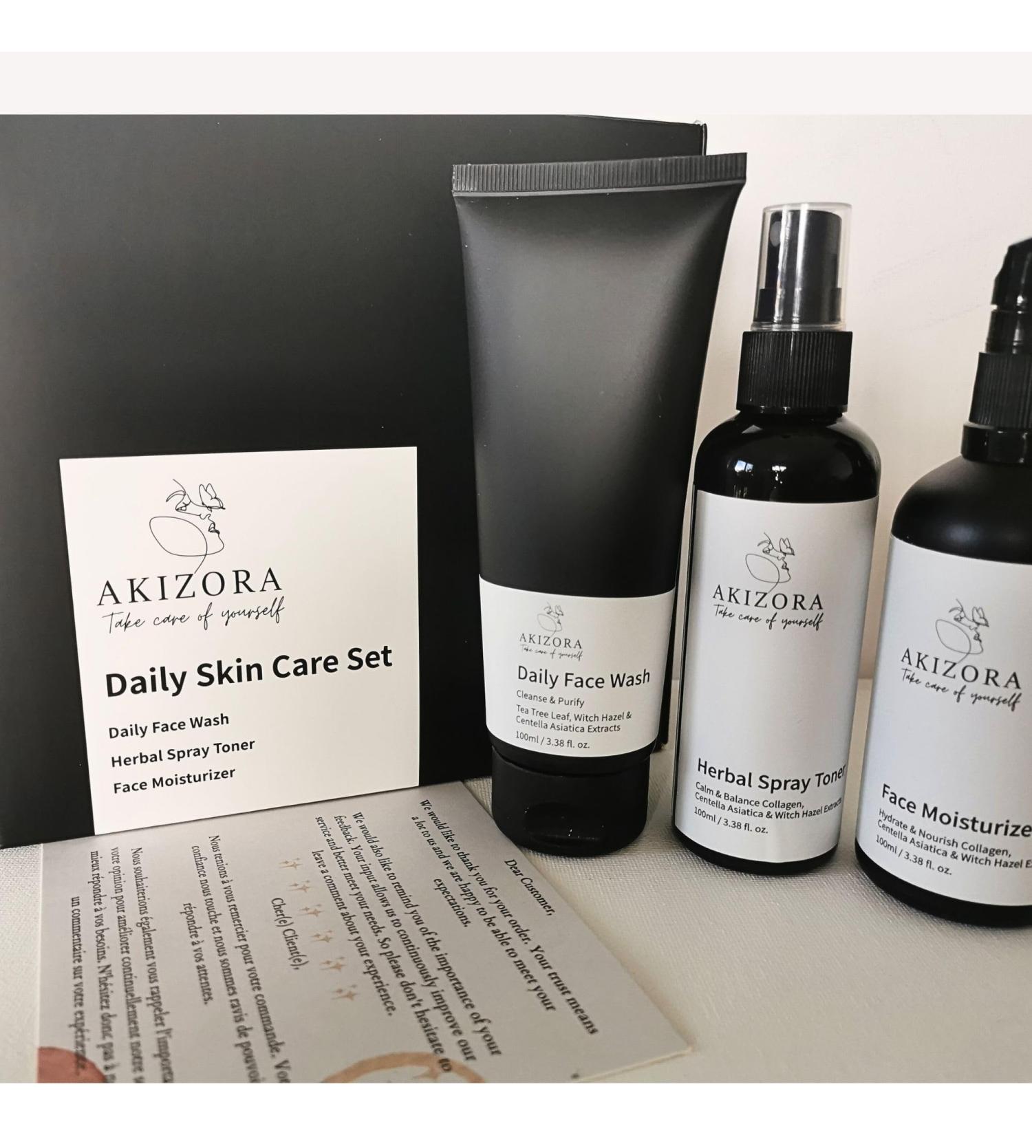 Men's Gift Set Men's Face Care - Tea Tree Cleansing Gel Purifying Toner & Moisturizing Face Cream with Collagen - Anti-Imperfection Routine for Oily Combination and Problematic Skin - Buy Online on GoSupps.com