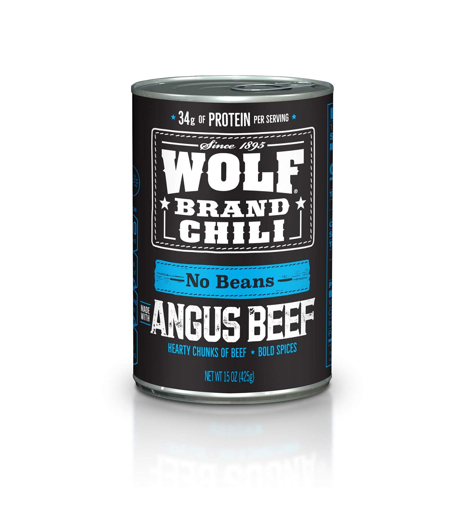 Wolf Brand Chili Angus Beef No Beans15 oz Angus Beef Chili without Beans - Buy Online on GoSupps.com