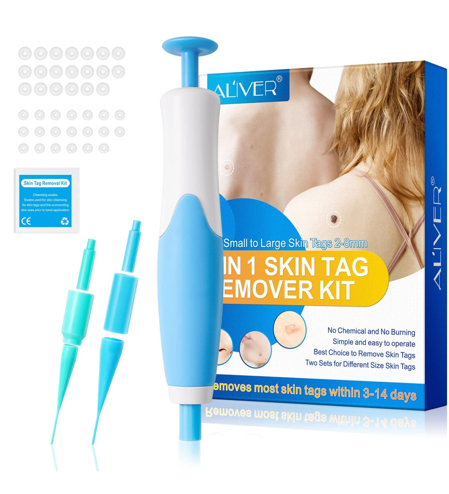 Skin Day Distant Car Skin Tag Remover Kit | Safe & Painless 2-in-1 Wart Removal | 20 Large & 20 Small Patches for 2-8 mm Tags - Buy Online on GoSupps.com
