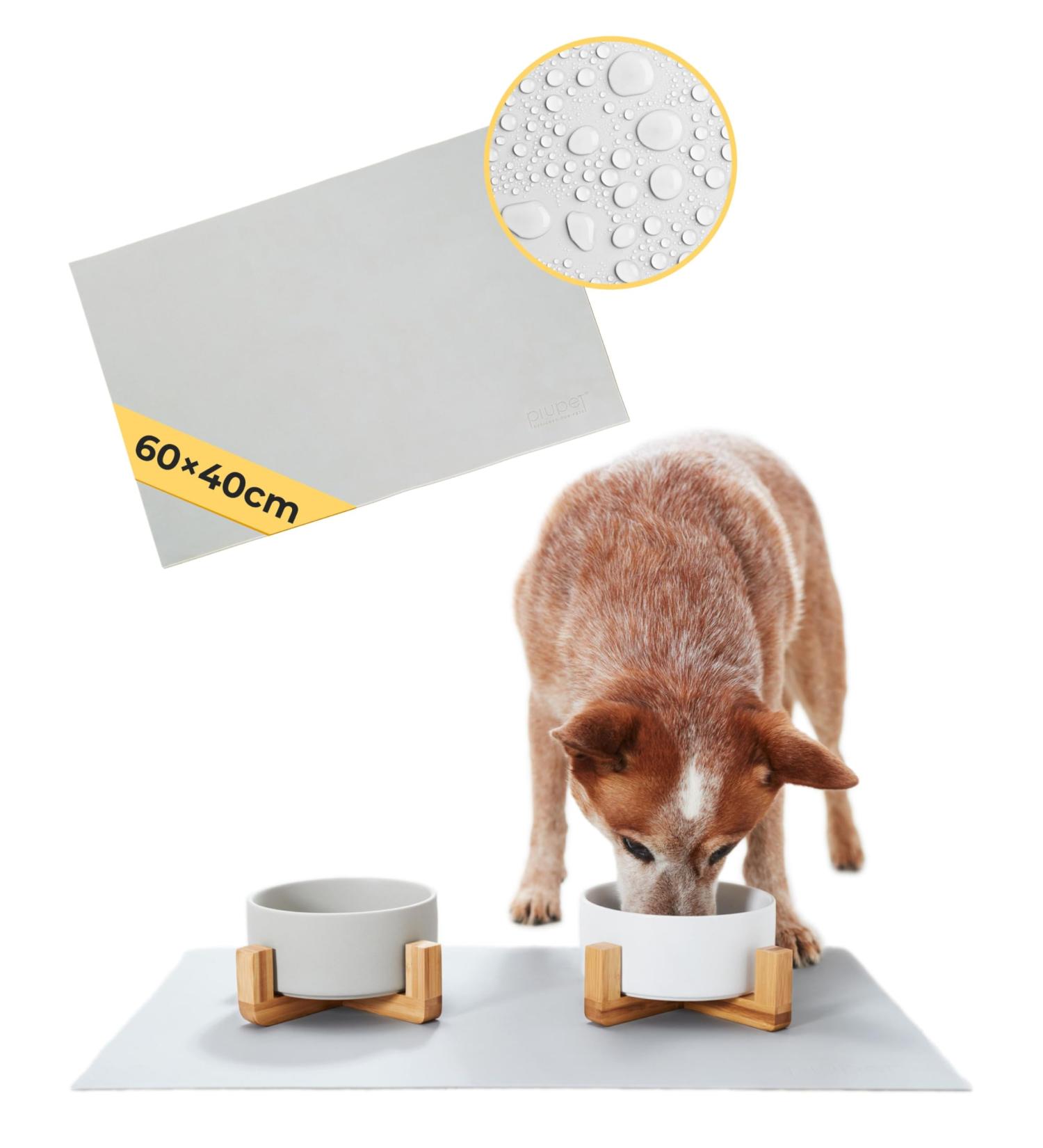 Piupet Waterproof Bowl Pad for Cats & Dogs | 60x40cm Silicone Food Base Underlay | Ideal Bowl Pad for Pet Feeding - Buy Online on GoSupps.com