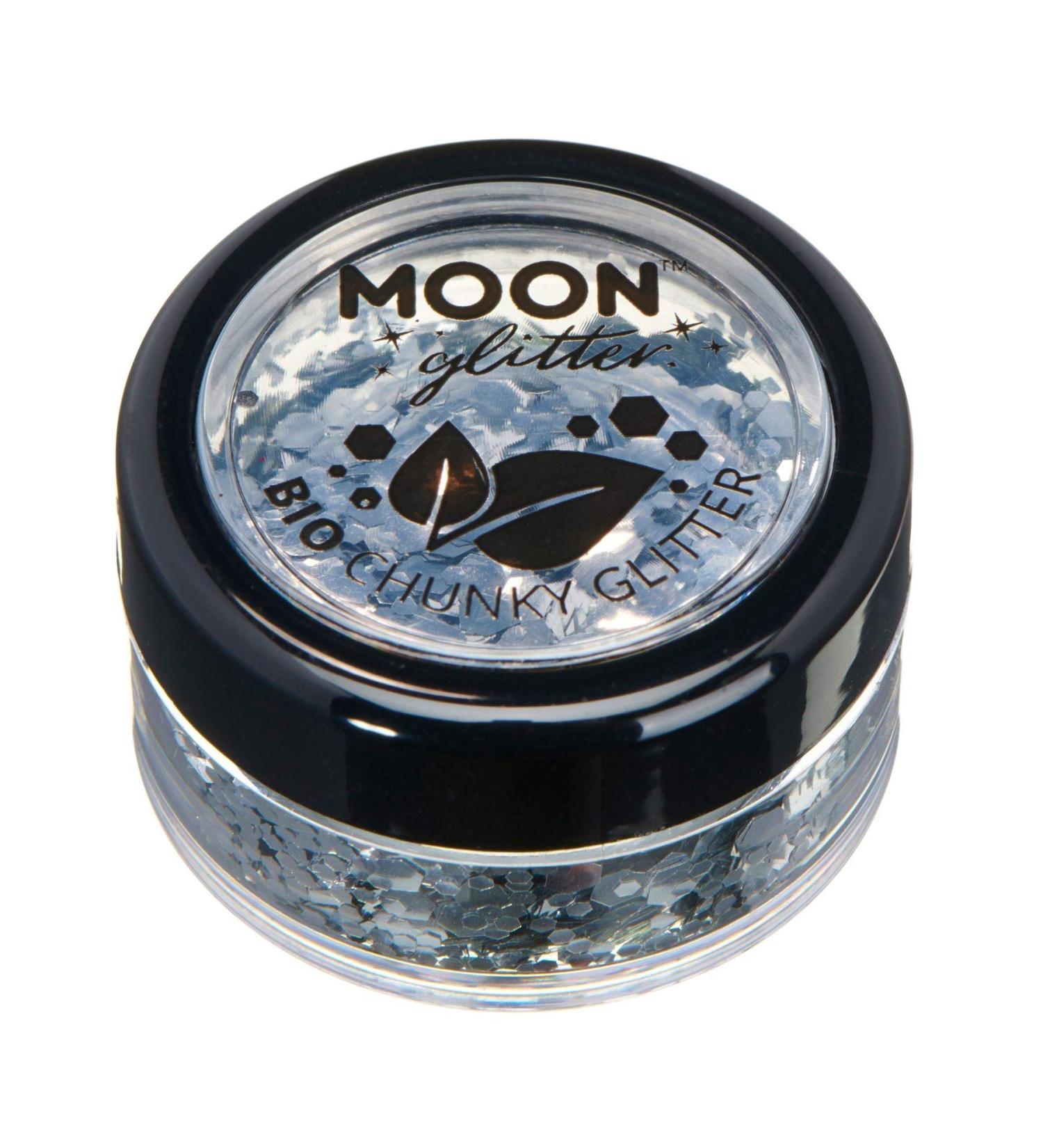 Biodegradable Eco Chunky Glitter by Moon Glitter - Silver - 3g - Buy Online on GoSupps.com