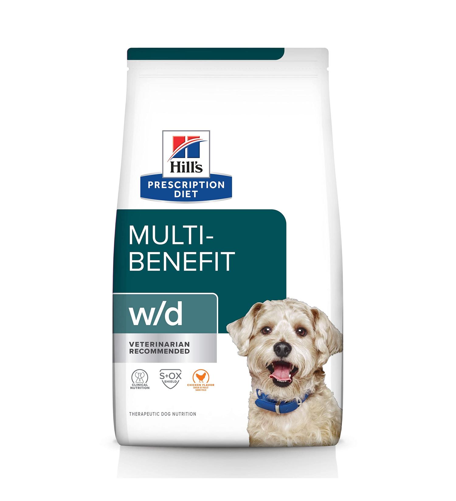 Hill's Prescription Diet w/d Multi-Benefit Dry Dog Food 8.5 lb - Veterinary Formula for Digestive, Weight, Glucose & Urinary Health - Buy Online on GoSupps.com