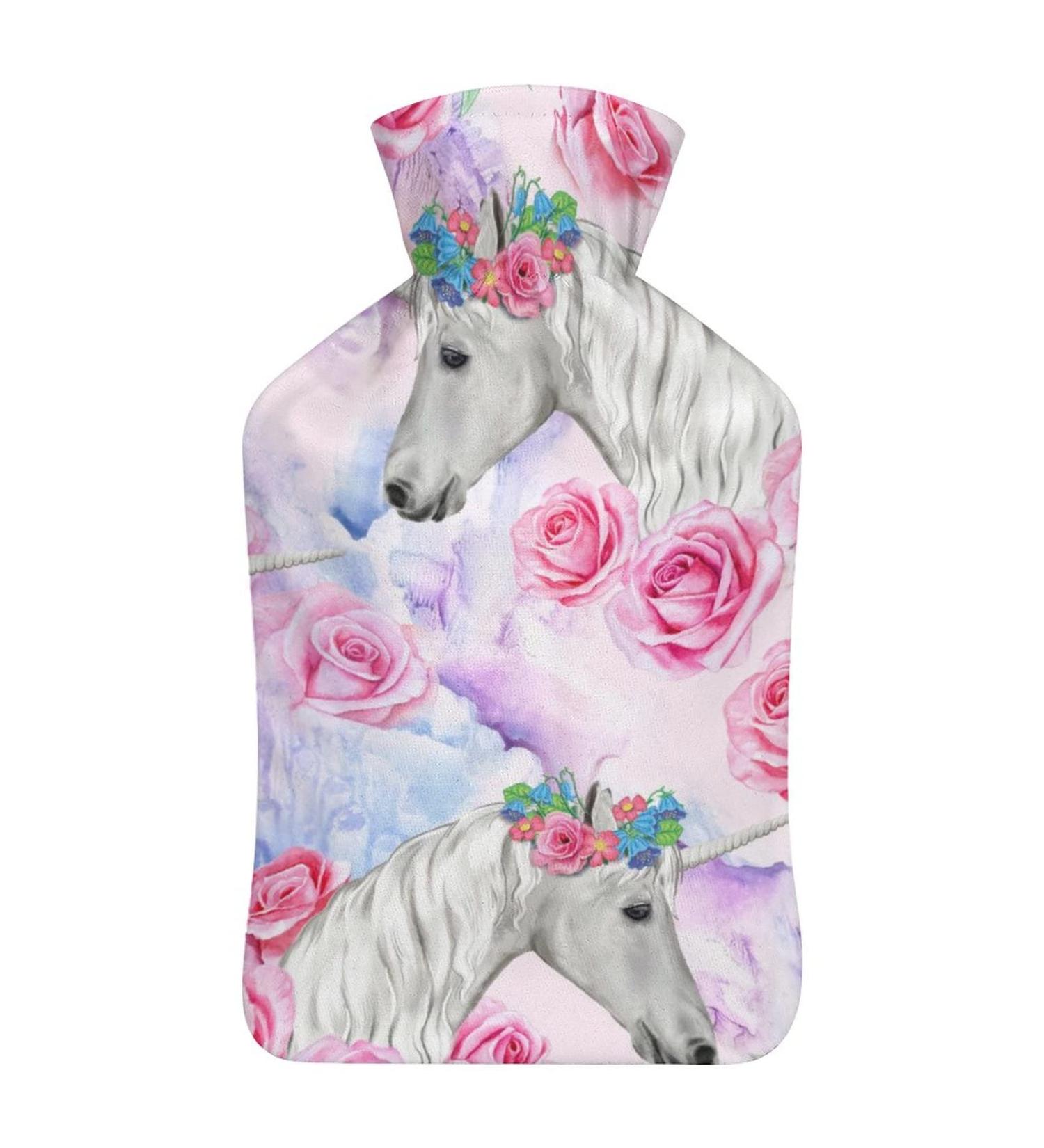 Unicorn Hot Water Bottle with Lid - Pain Relief & Cramps Relief | Rubber Hot Water Bag for Cold & Warm Therapy - Buy Online on GoSupps.com