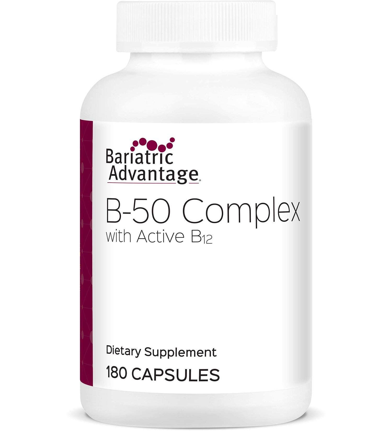 Bariatric Advantage B-50 Complex with Active B12 High Potency Supplement - 180 Count (Pack of 1) - Buy Online on GoSupps.com