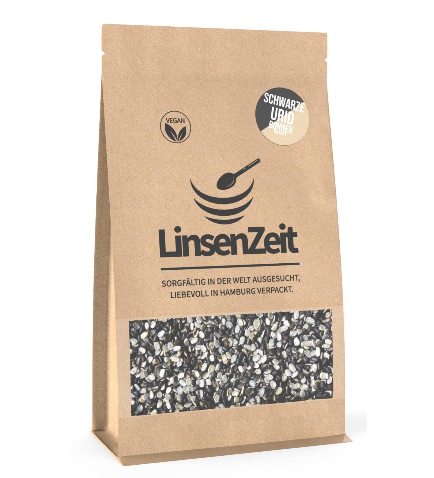 Black Urid Beans Halved 600g - Premium Urid Dal Chilka | Vegan Protein Source | No Additives - Lentil Time - Buy Online on GoSupps.com